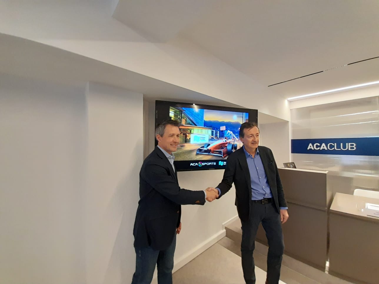 El cònsol major d'Andorra la Vella, David Astrié, i el president de l'ACA, Enric Tarrado