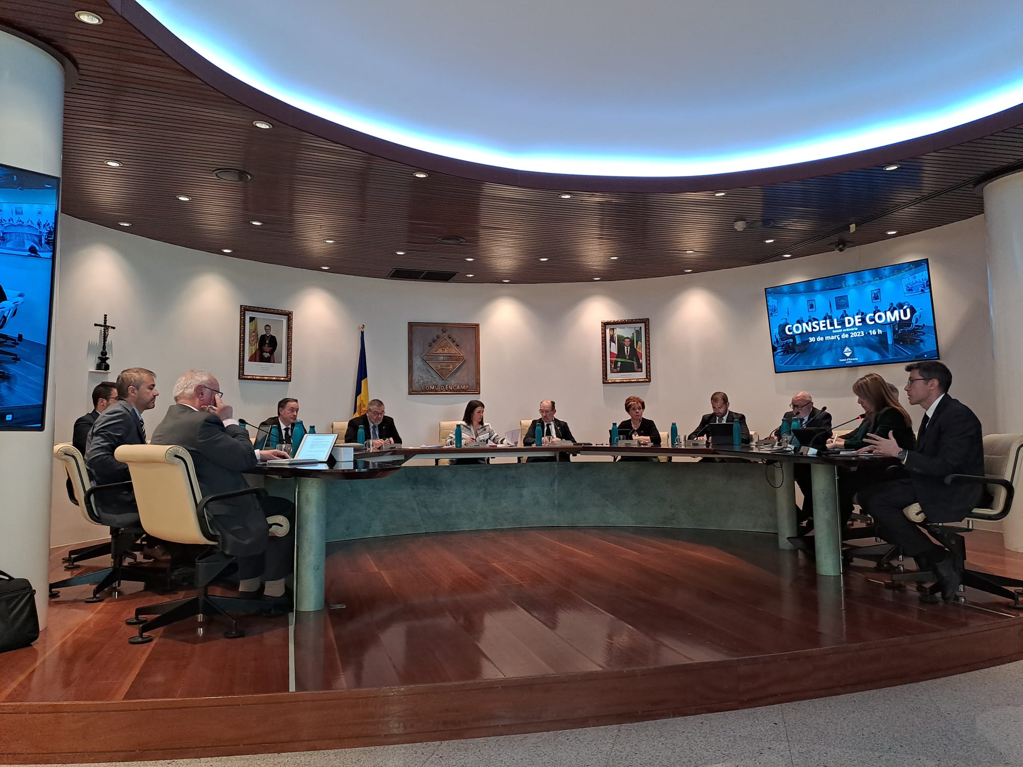 Un moment de la sessió de comú celebrada aquesta tarda a Encamp.