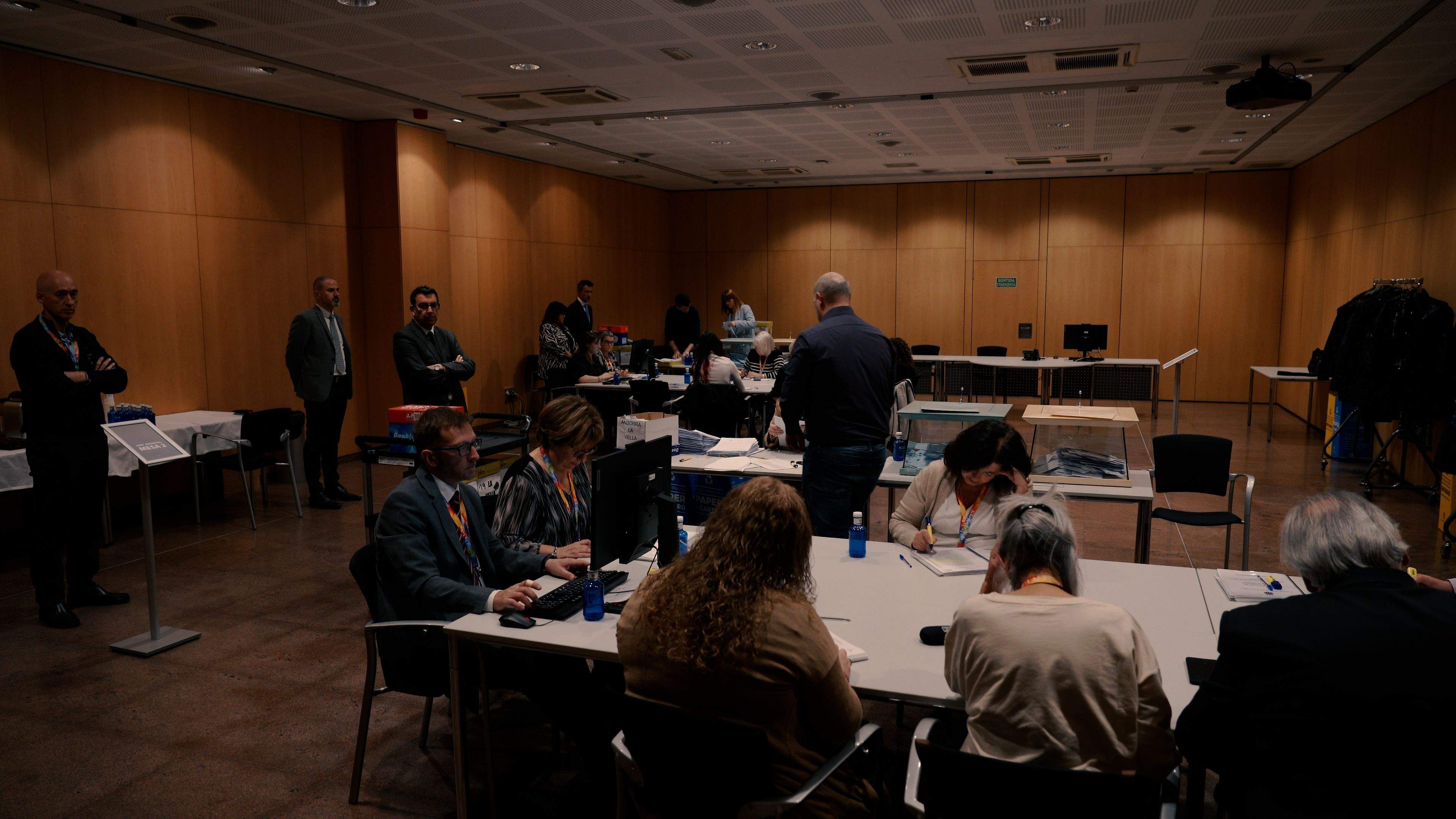 La sala del vot judicial ha tingut una activitat frenètica a Andorra la Vella.