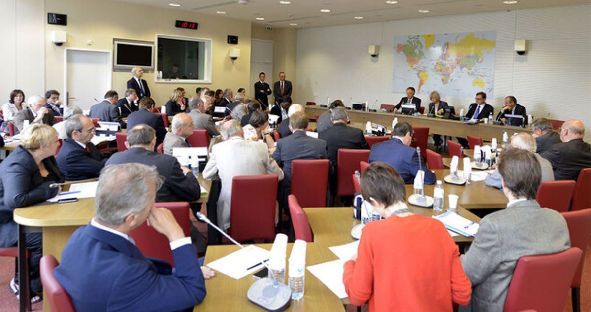 Reunió de la comissió legislativa d'Exteriors de l'Assemblea Nacional de França.