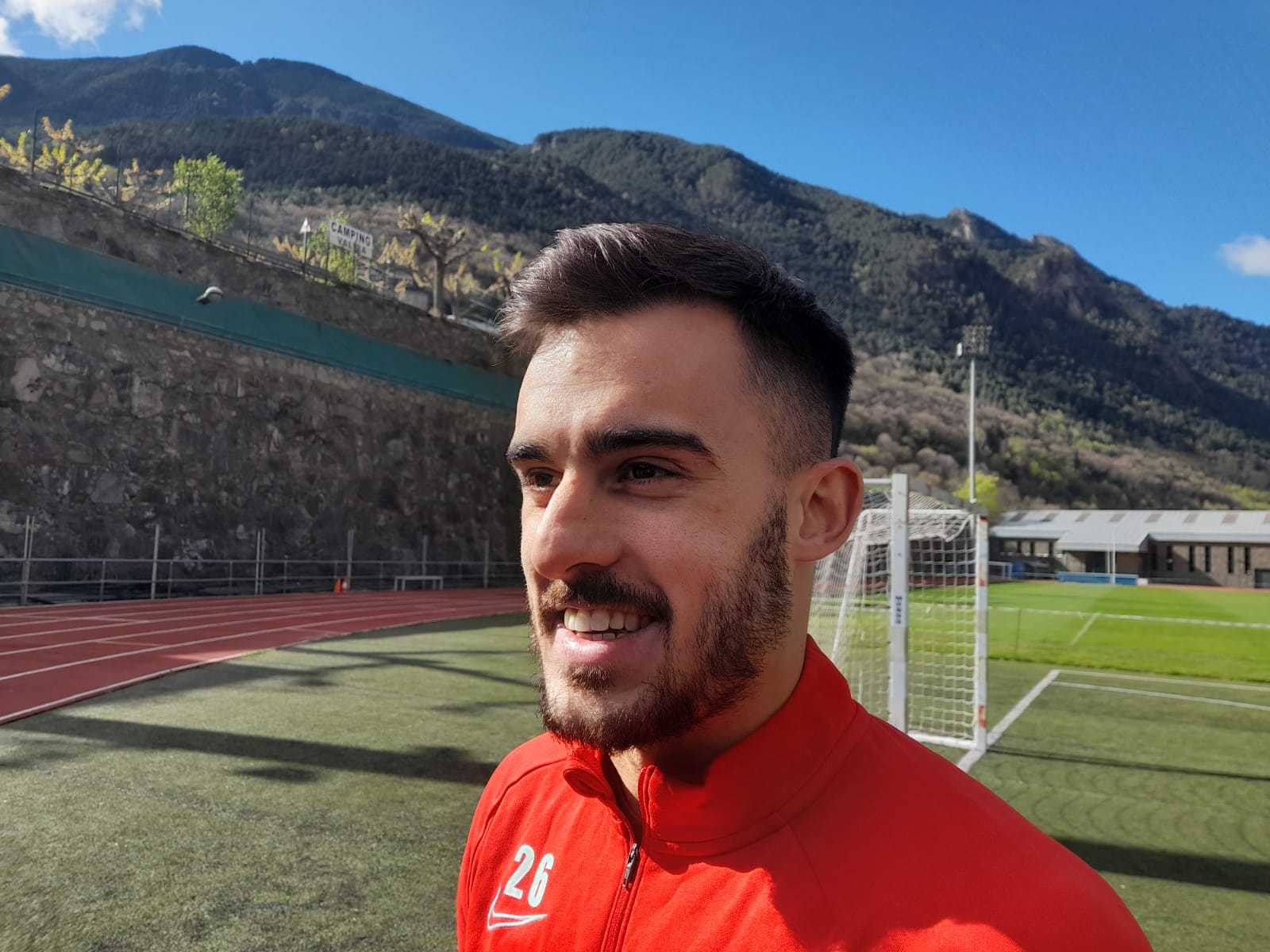 El lateral de l'FC Andorra, Diego Pampín
