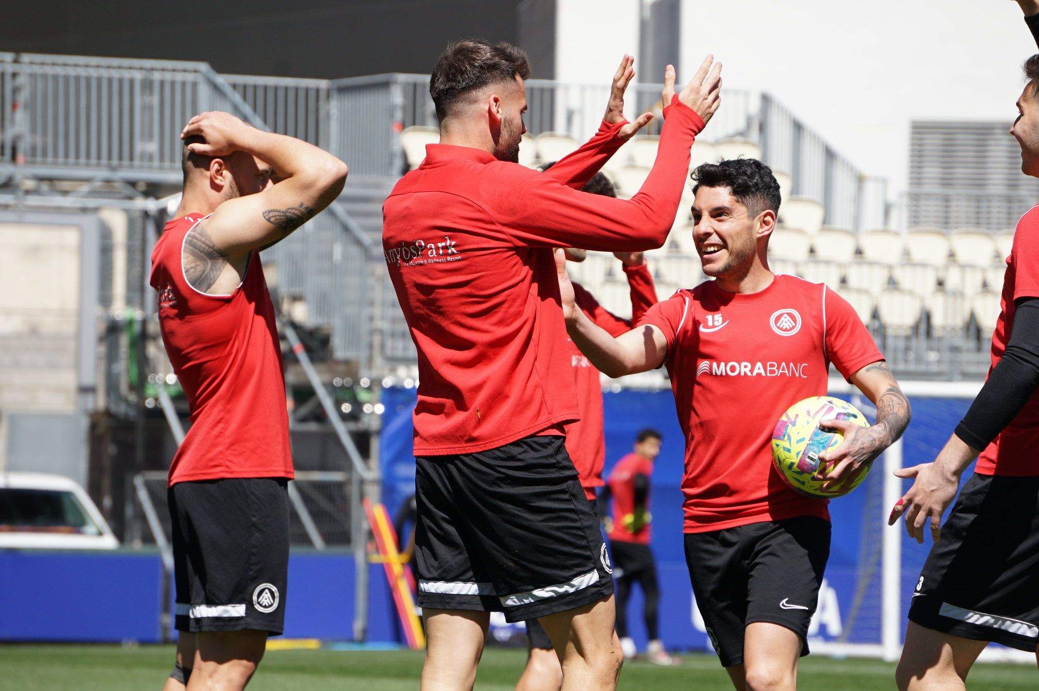 Un moment de l'entrenament de l'FC Andorra