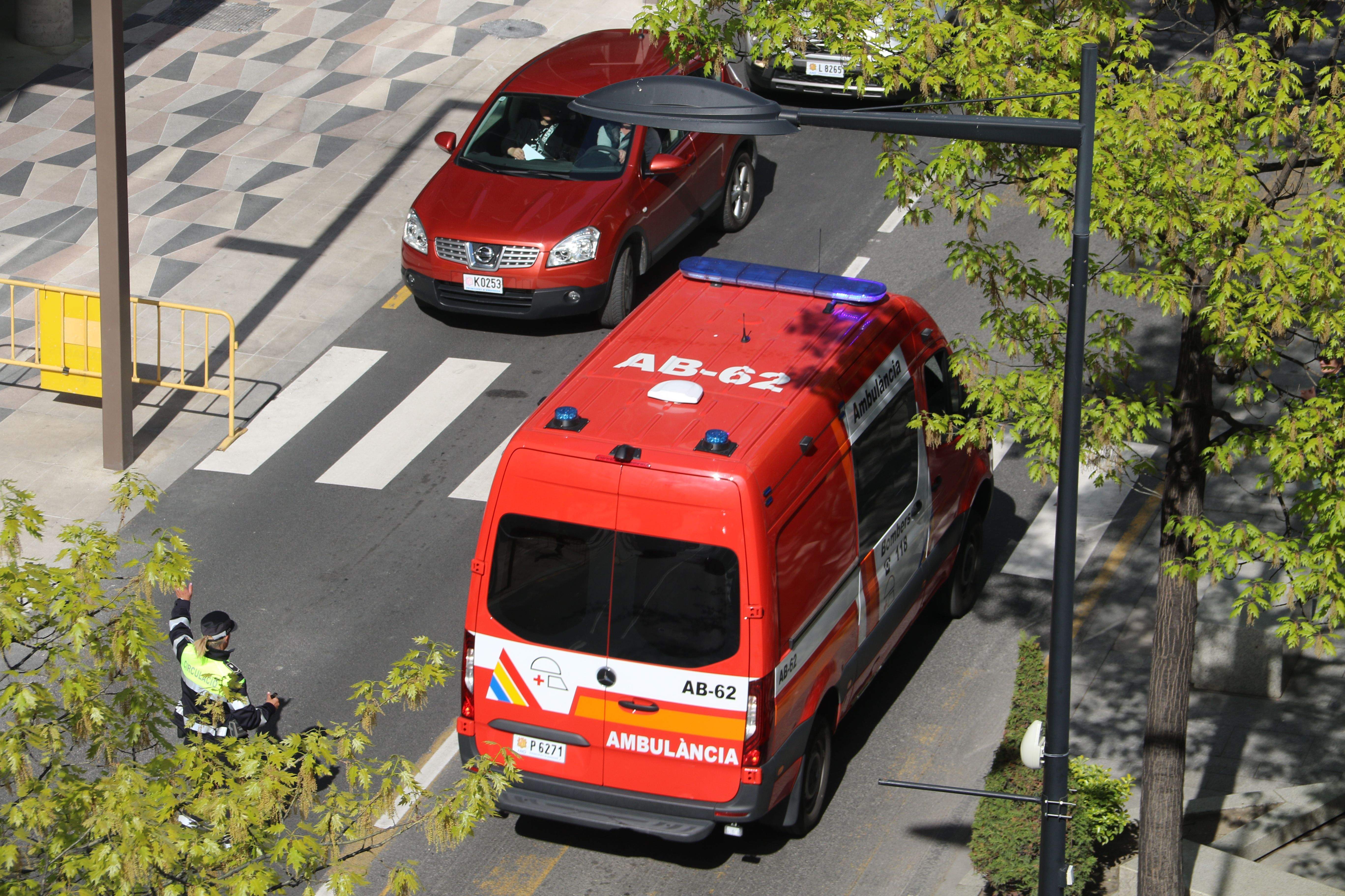 L'ambulància que traslladava el testimoni.