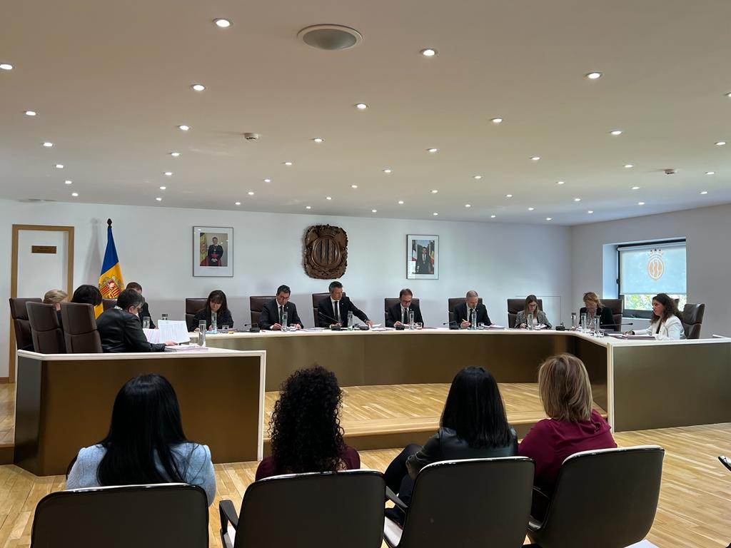Un instant de la sessió de consell de comú d'Andorra la Vella.