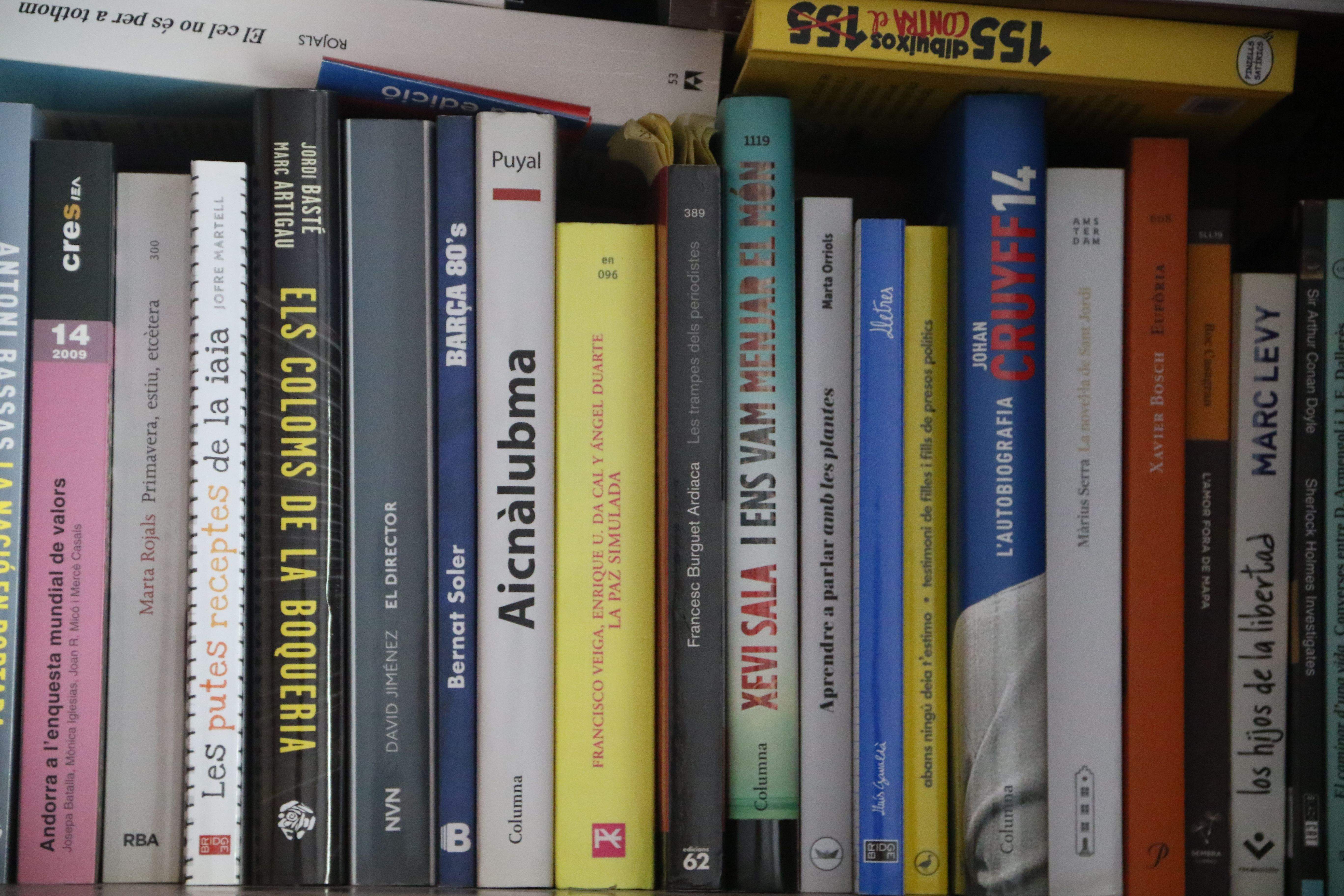 Llibres en un prestatge.