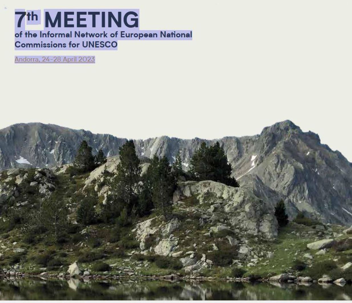 Cartell de la 7a reunió informal de comissions de la regió Europa.