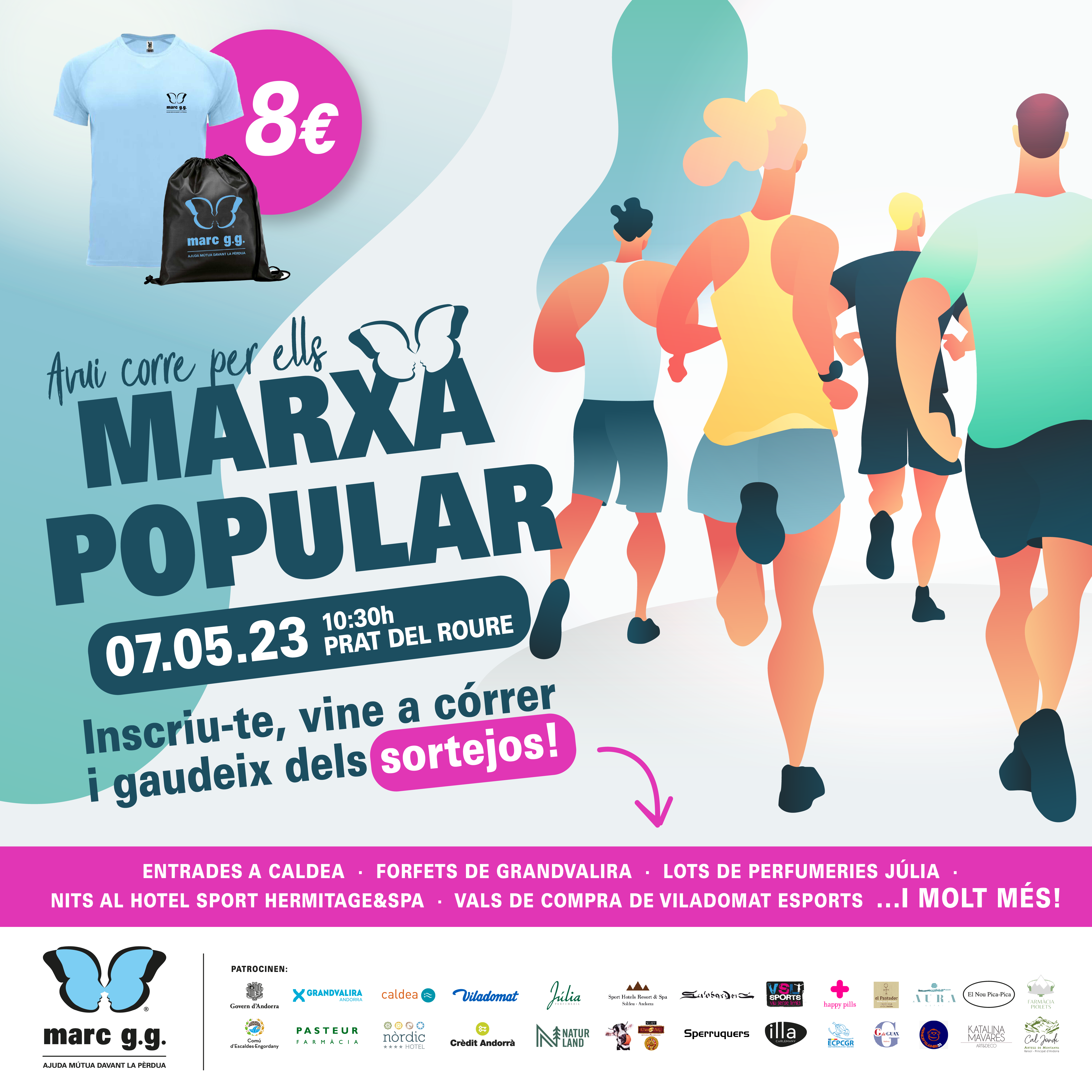 Cartell de la marxa popular de l'associació Marc G.G