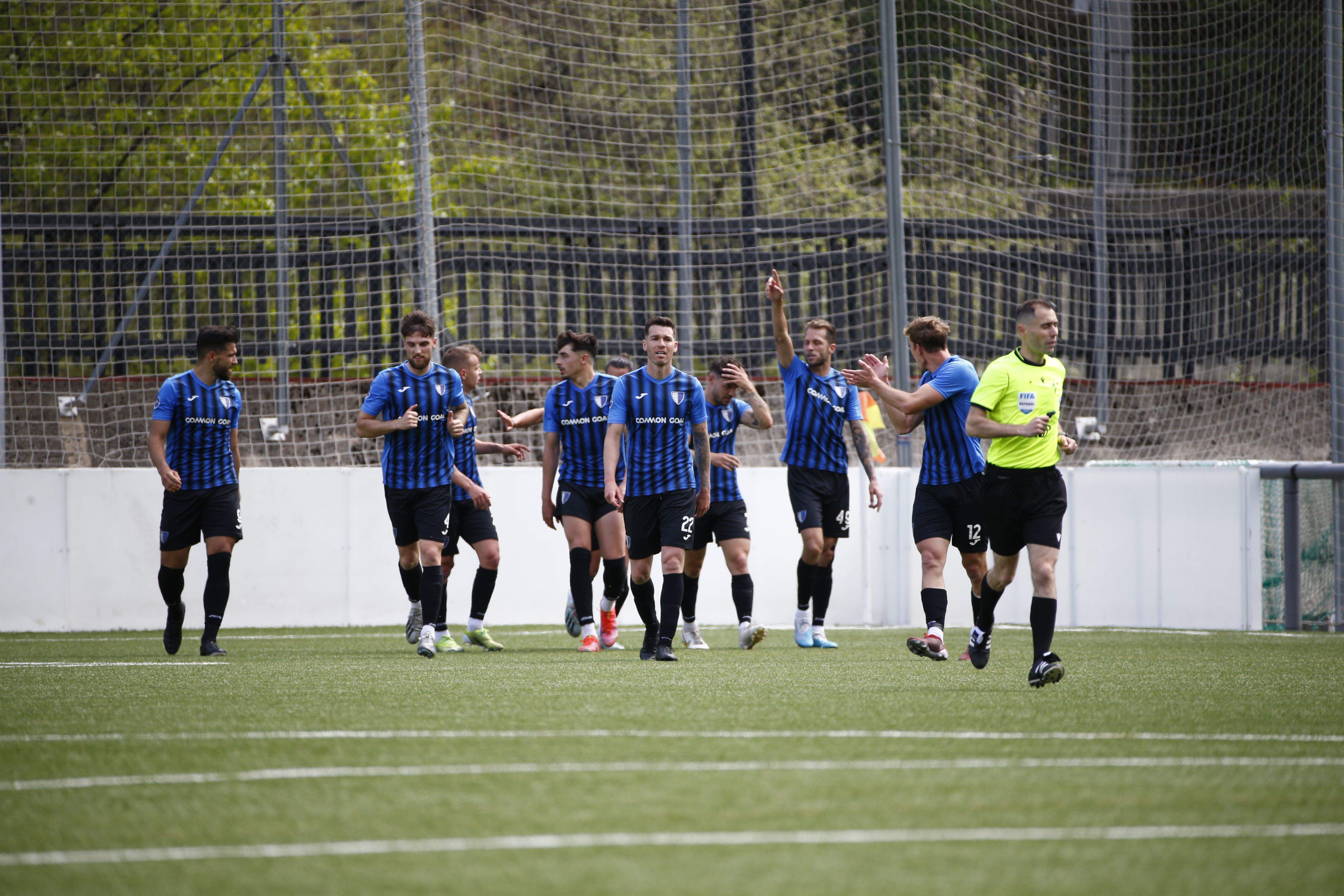Els jugadors de l'Inter al final del partit.
