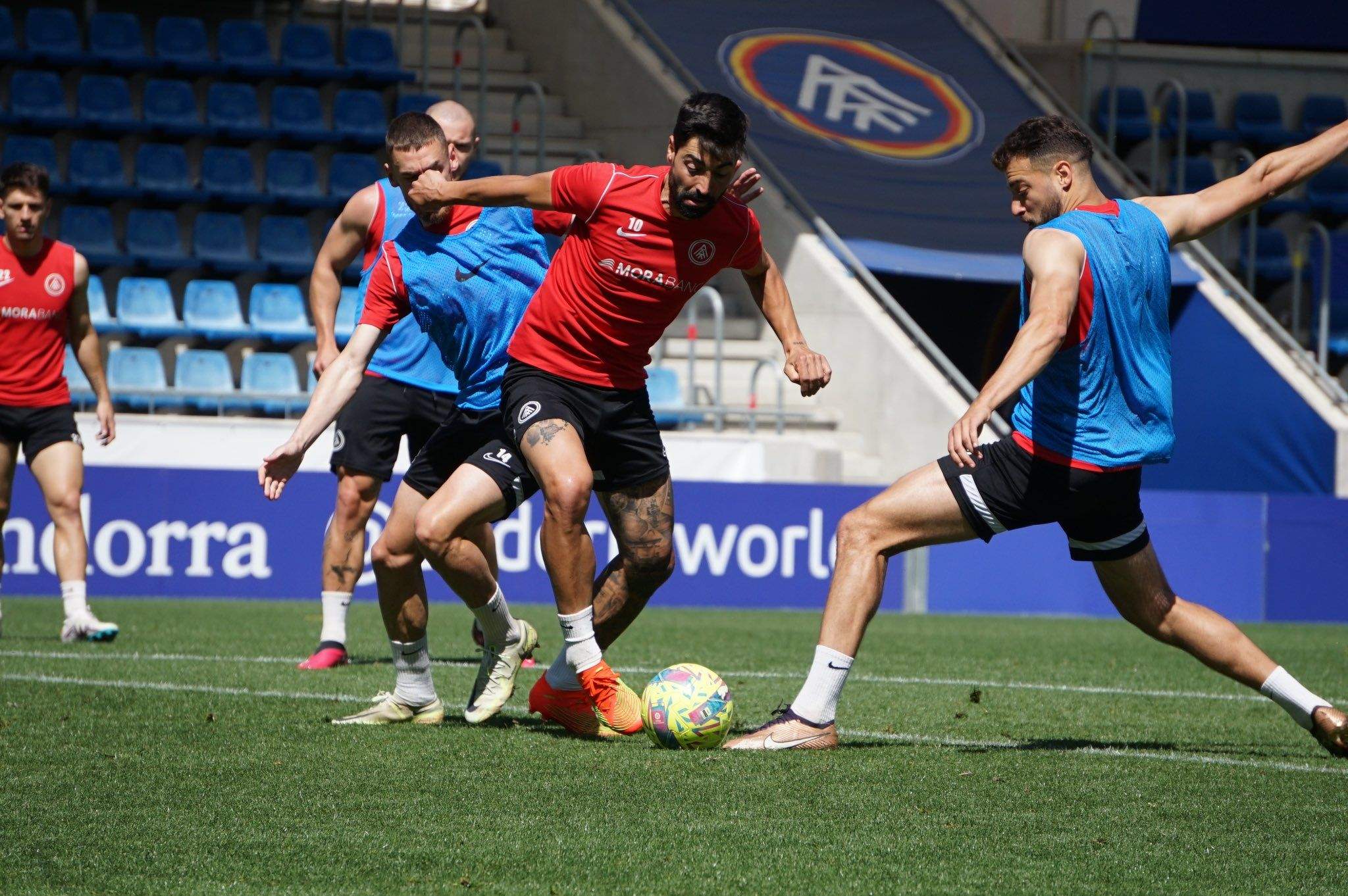 Una de les sessions d'entrenament d'aquesta setmana ha tingut un partidet.