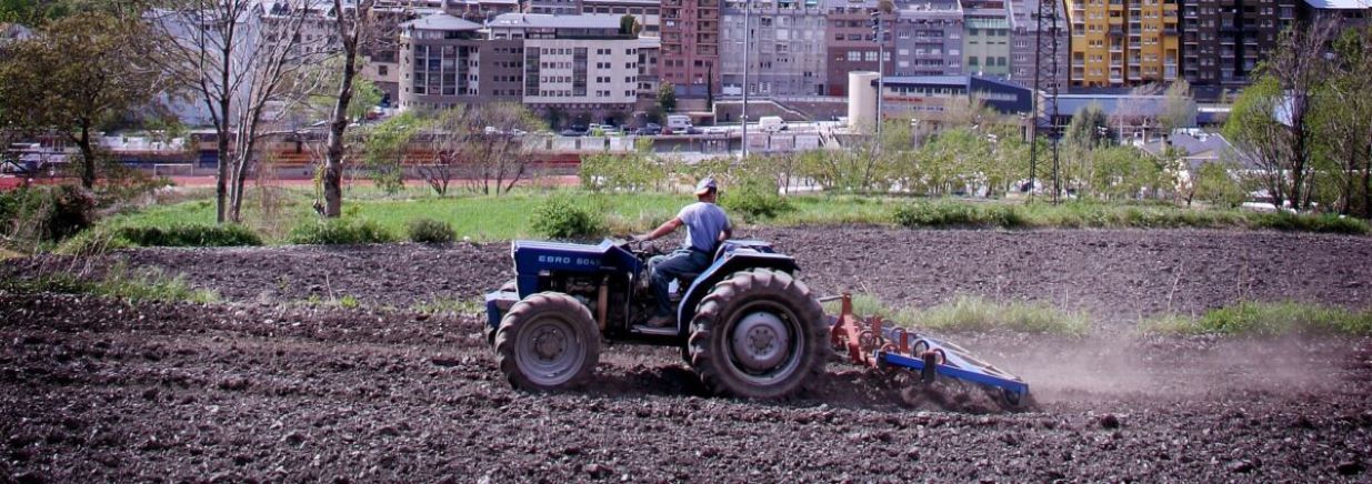 Treballs en un  camp a Andorra la Vella.