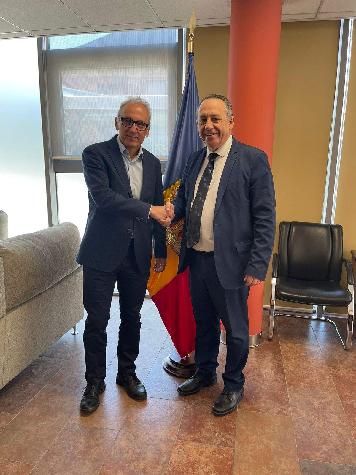 Jordi Moreno s'acomiada de Francesc Camp.