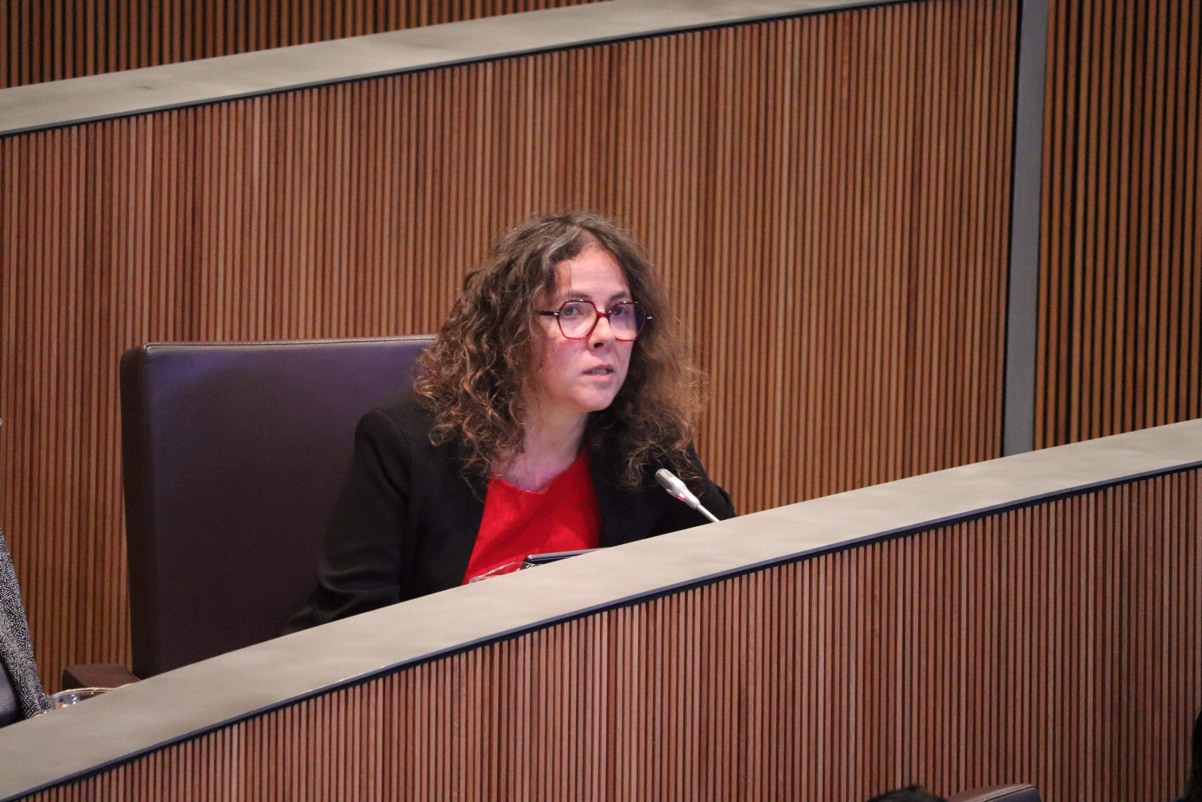 Judith Salazar, durant la seva intervenció.