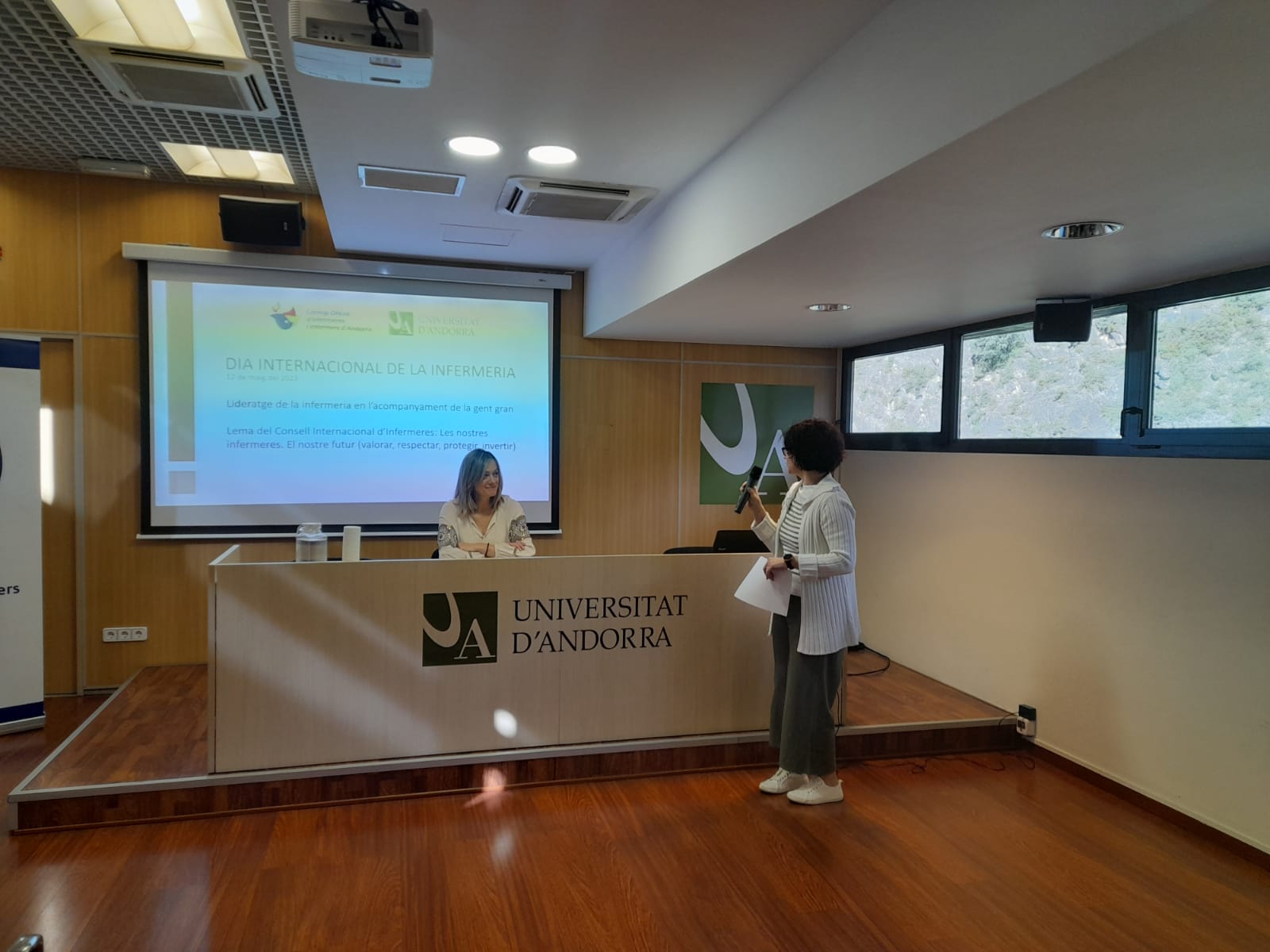 Isabel Vallejo en l'acte del Dia Internacional de la Infermeria