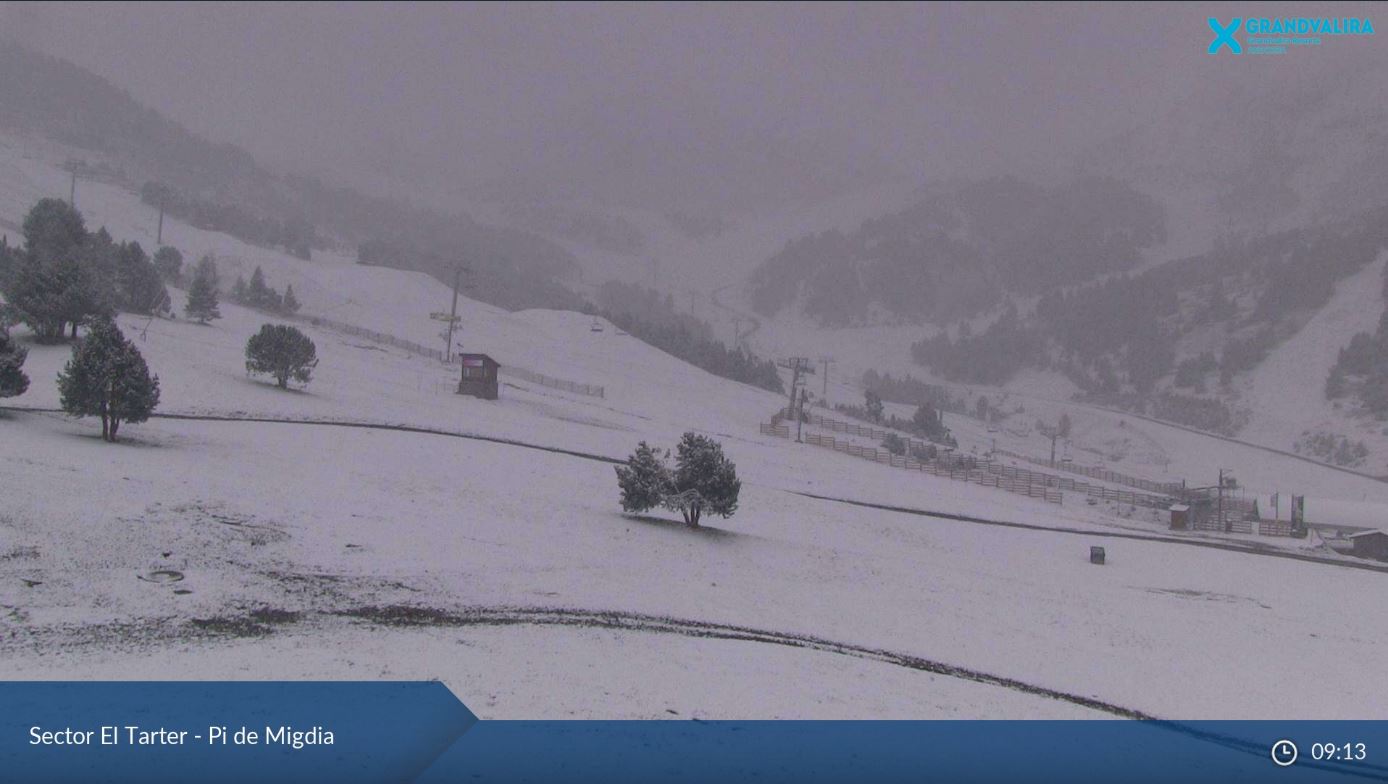 La zona del Tarter ha quedat ben emblanquinada.