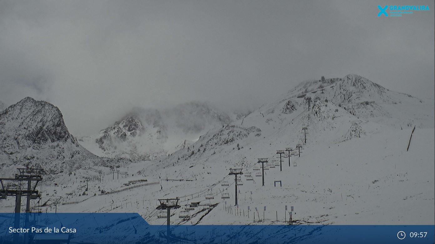 La zona del Pas de la Casa, aquest matí.