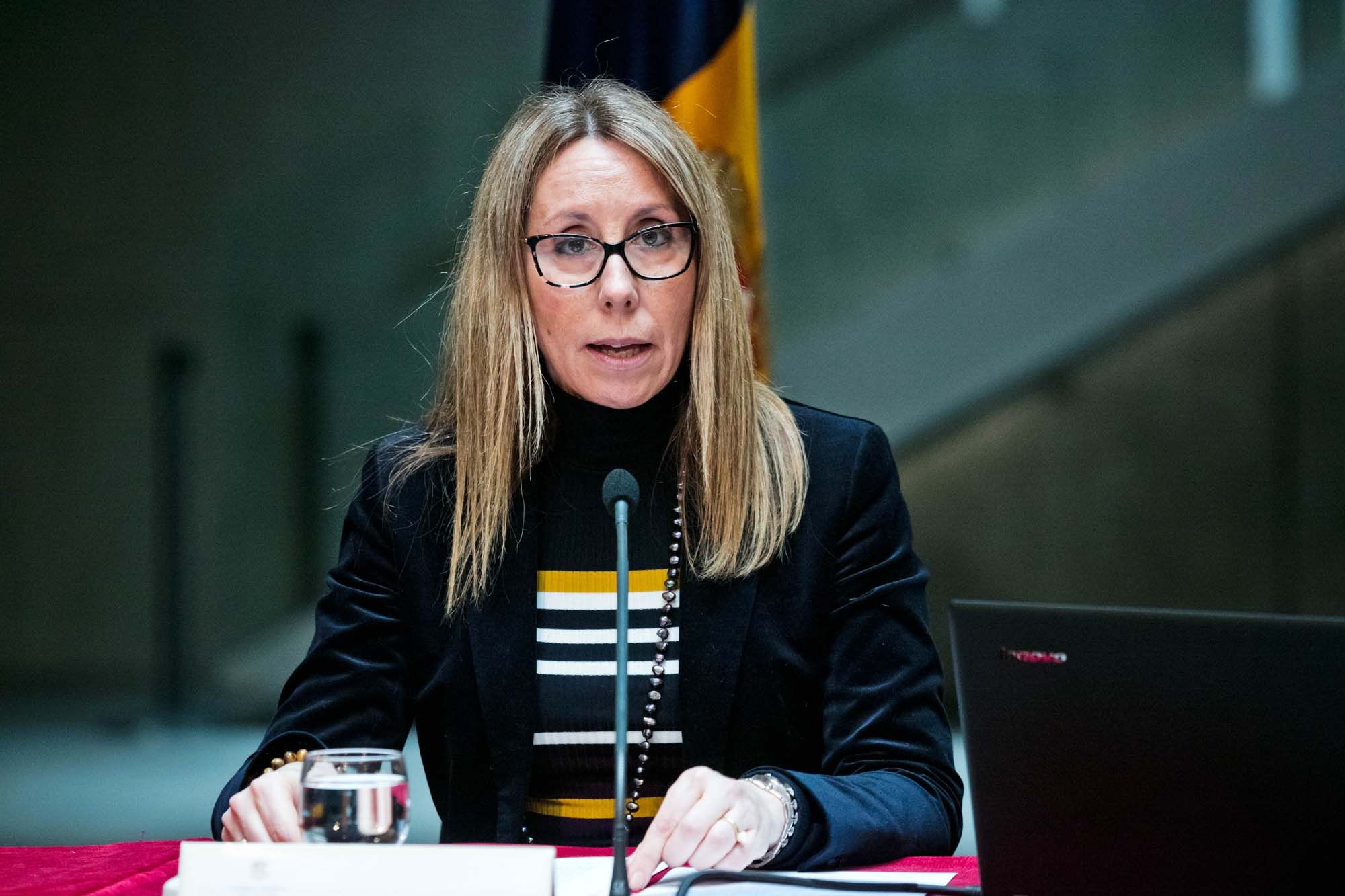 Sílvia Bonet en un acte al Consell General.