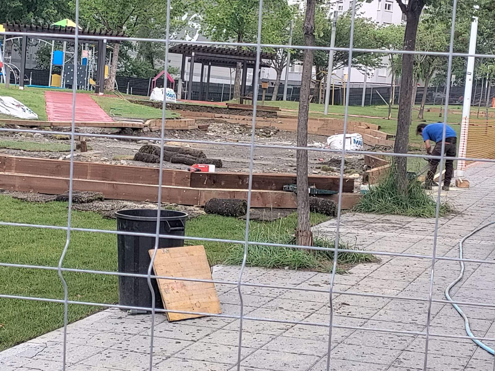 Treballs al parc dels Veedors.
