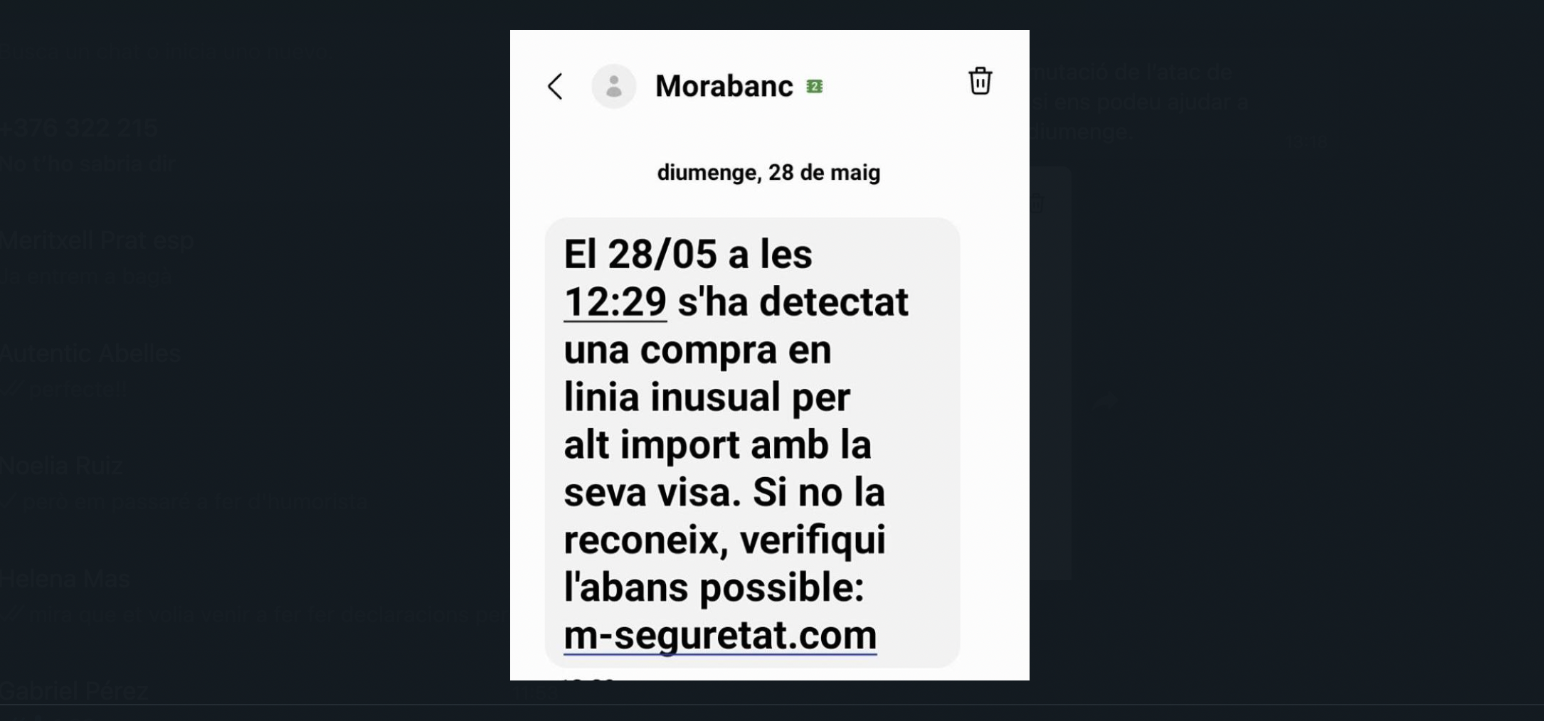 El nou format de missatge.