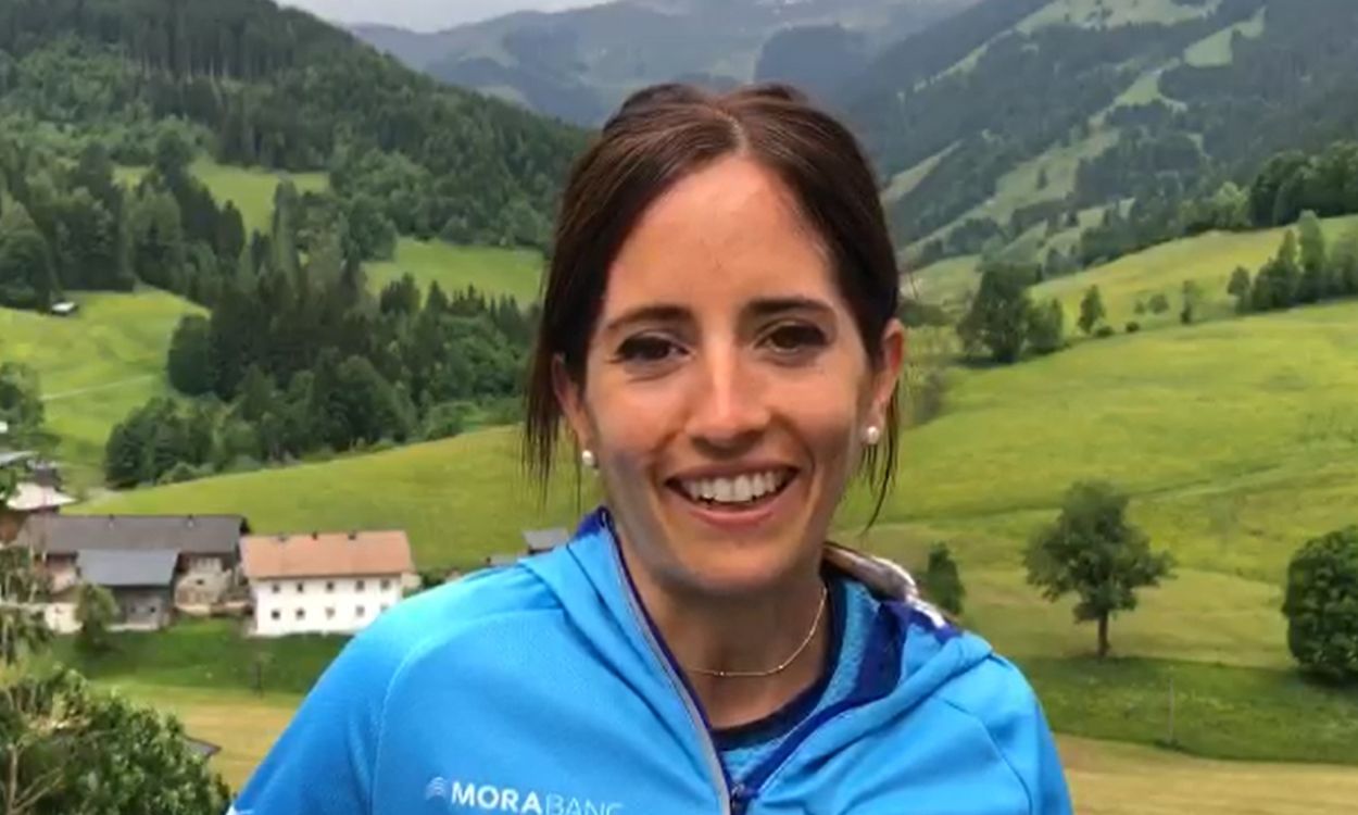 Ariadna Fenés després de completar la cursa.