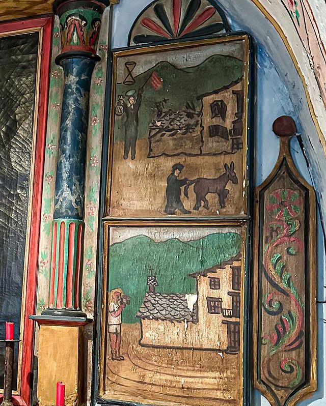 Un detall de l'altar de l'església. Un detall de l'altar de l'església.