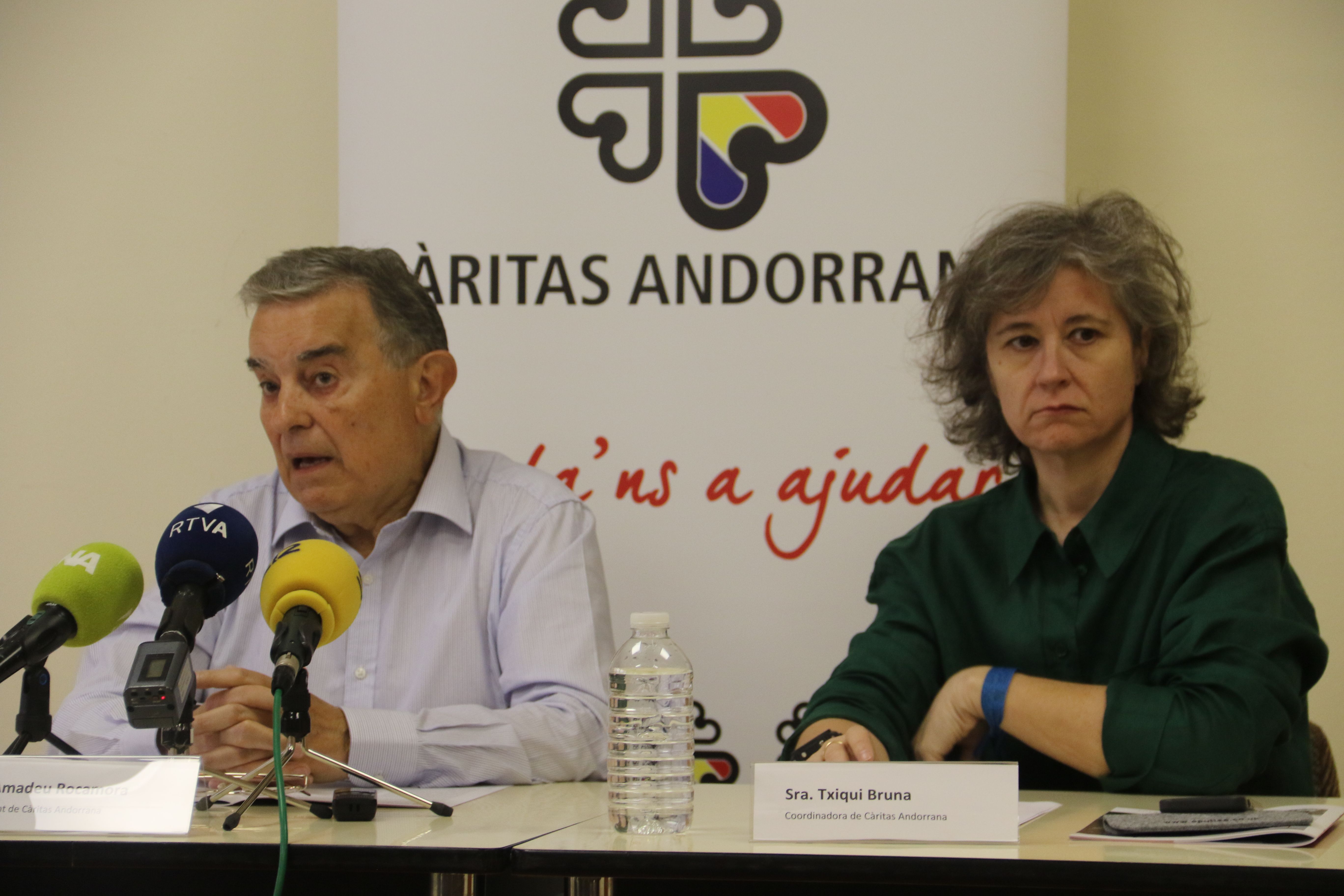 Amadeu Rocamora i Txiqui Bruna durant la compareixença.