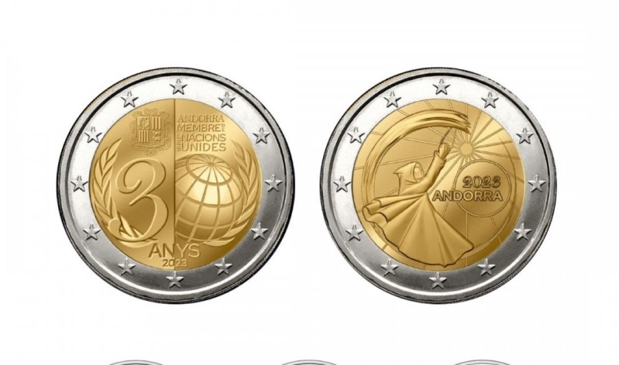 Moneda commemorativa dels ’30 anys de l’ingrés d’Andorra a l’ONU’.
