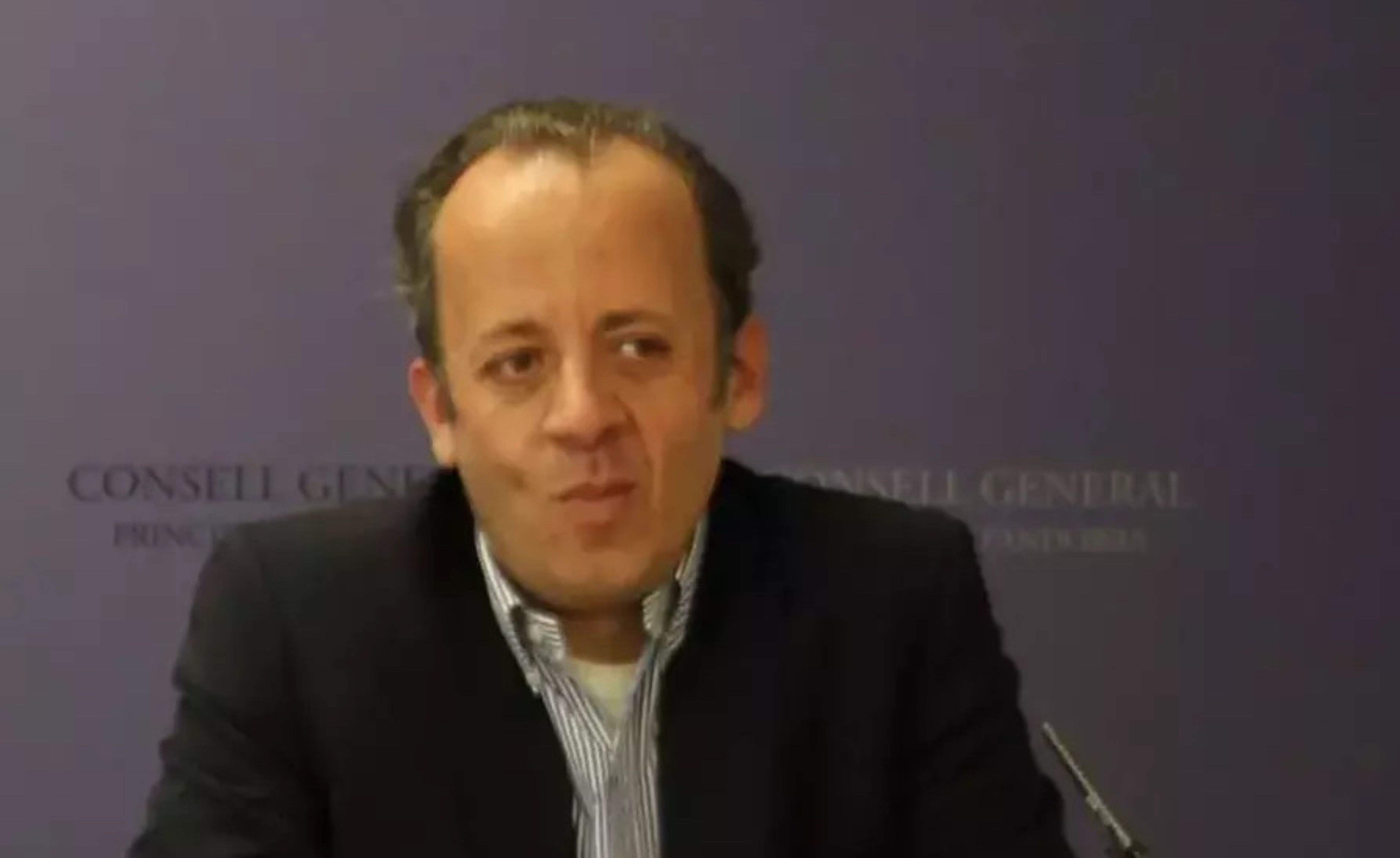 David Claverol en una compareixença abans dels fets pels quals l'han acabat condemnant.