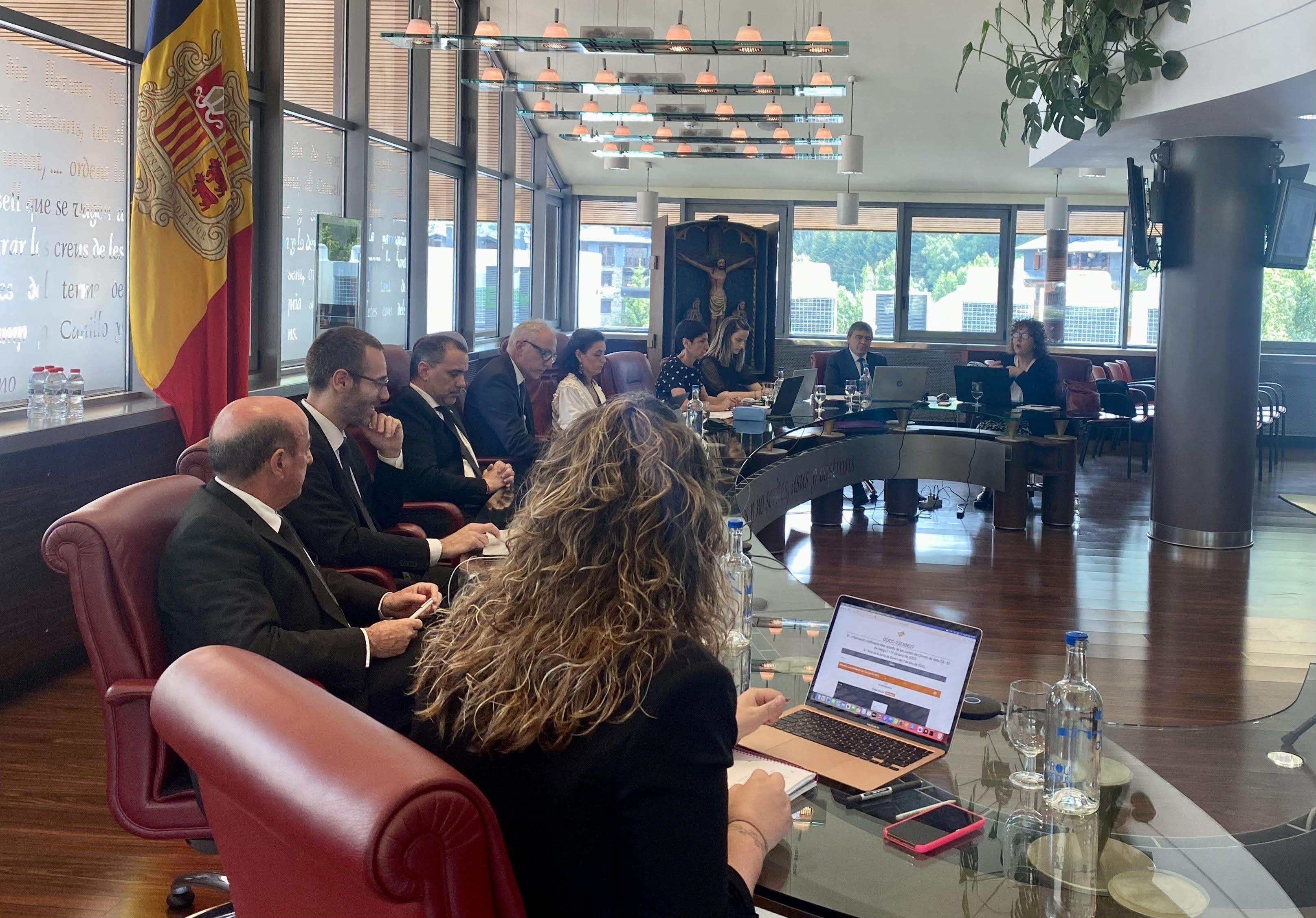 Una imatge de la sessió de comú de Canillo d'aquest dimarts.