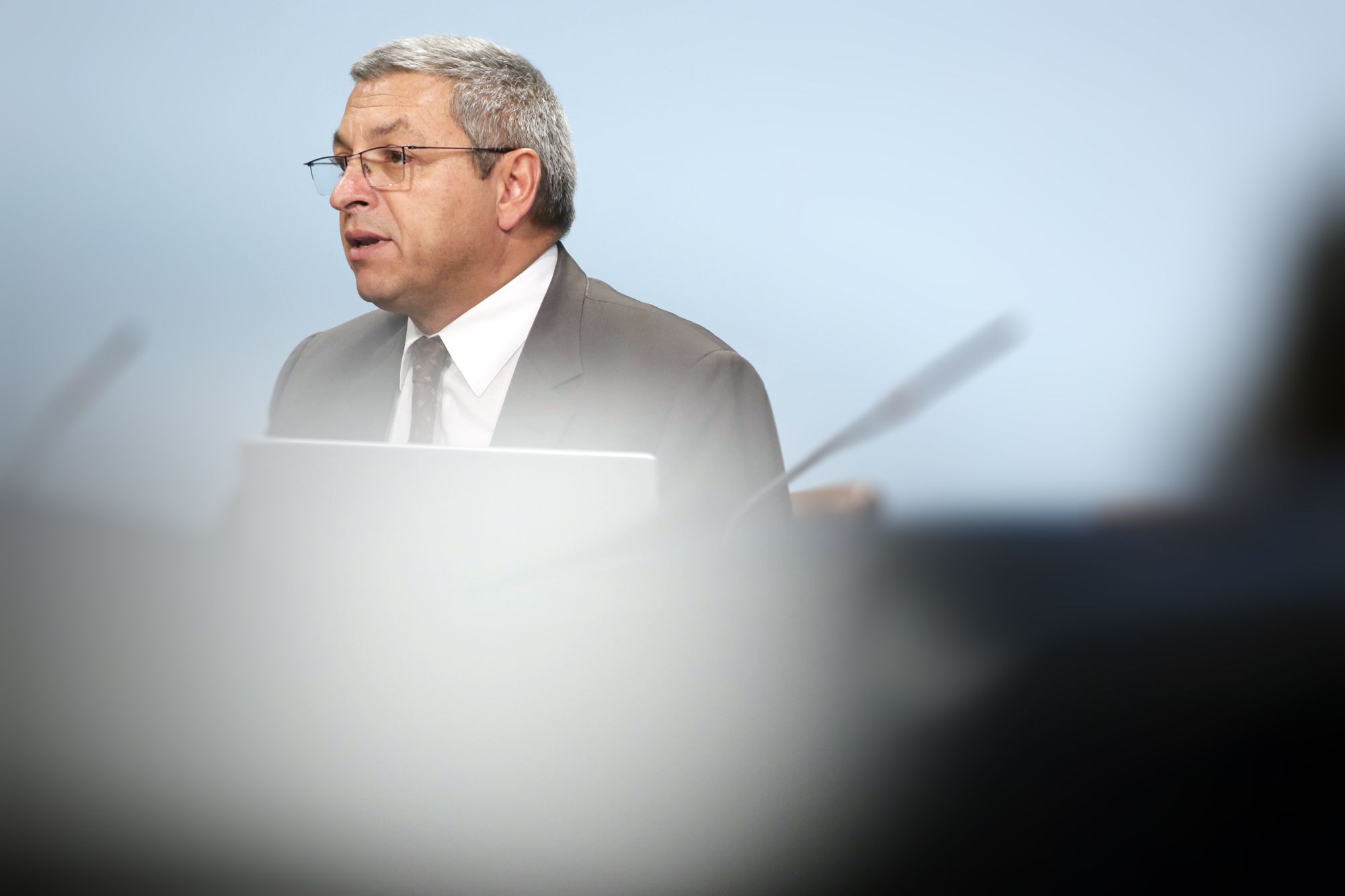 Xavier Bardina en una compareixença.