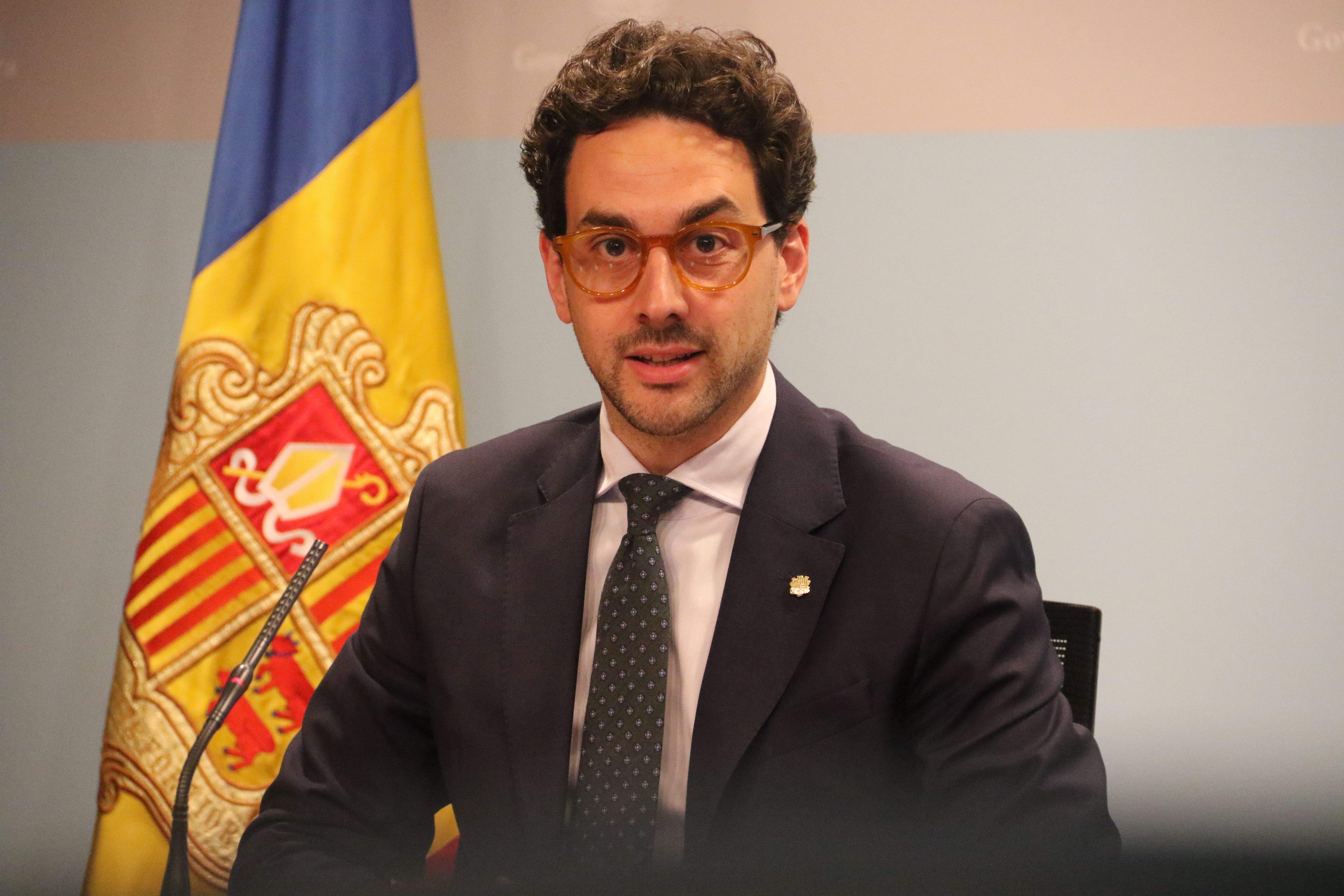 El ministre portaveu, Guillem Casal, durant la compareixença.