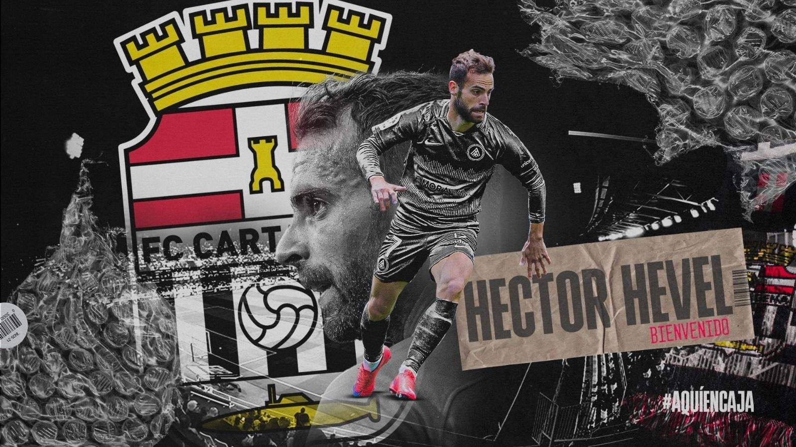 L'anunci del Cartagena del fitxatge d'Héctor Hevel.