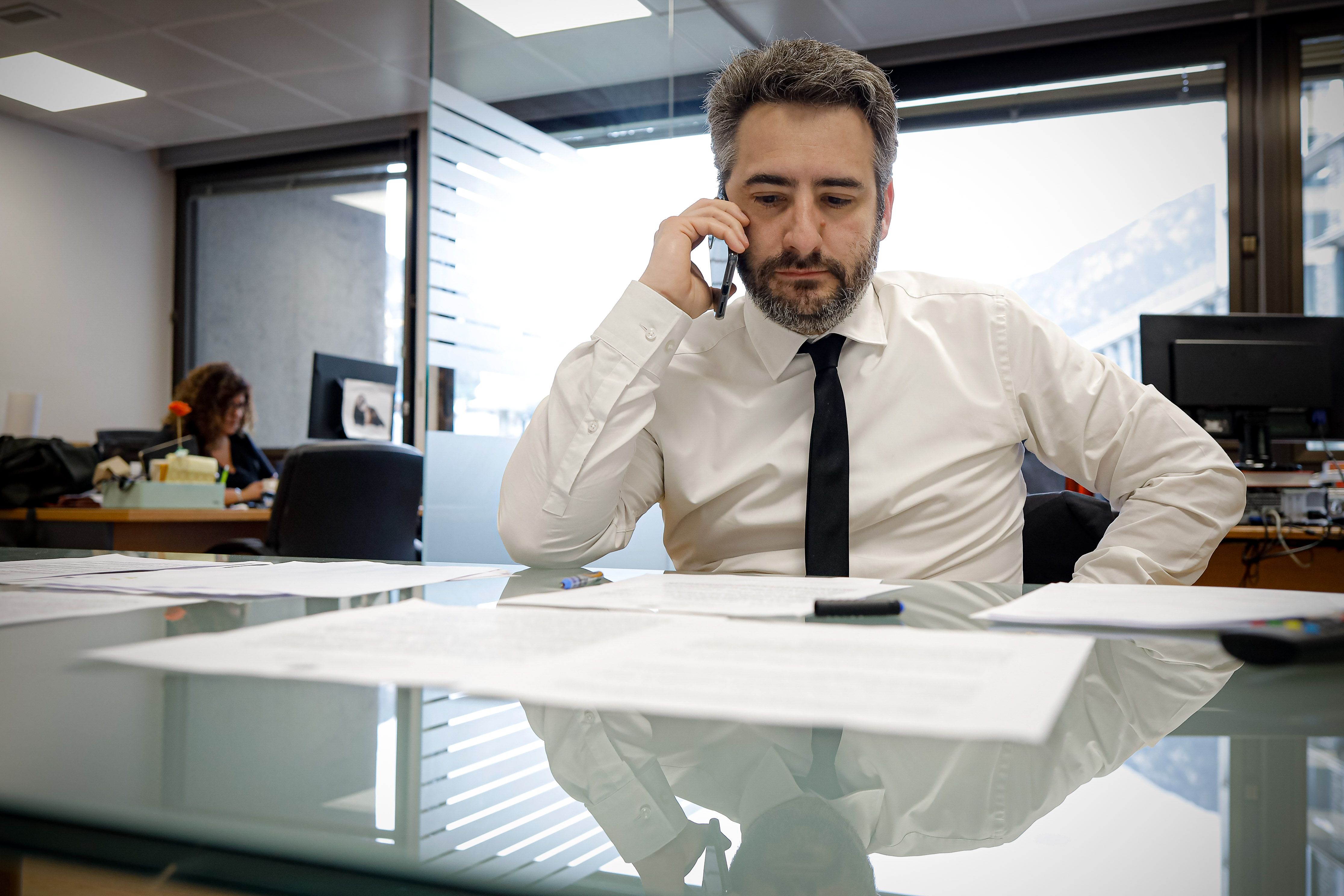 Eric Jover encara quan era al capdavant del ministeri de Finances i portaveu.