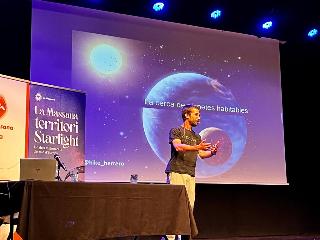 Kike Herrero, durant la seva conferència.