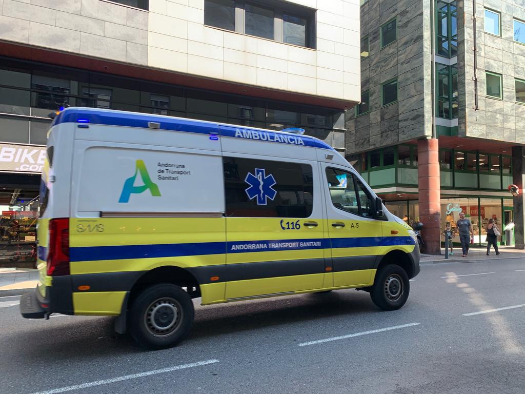 Una ambulància del trensport sanitari no medicalitzat