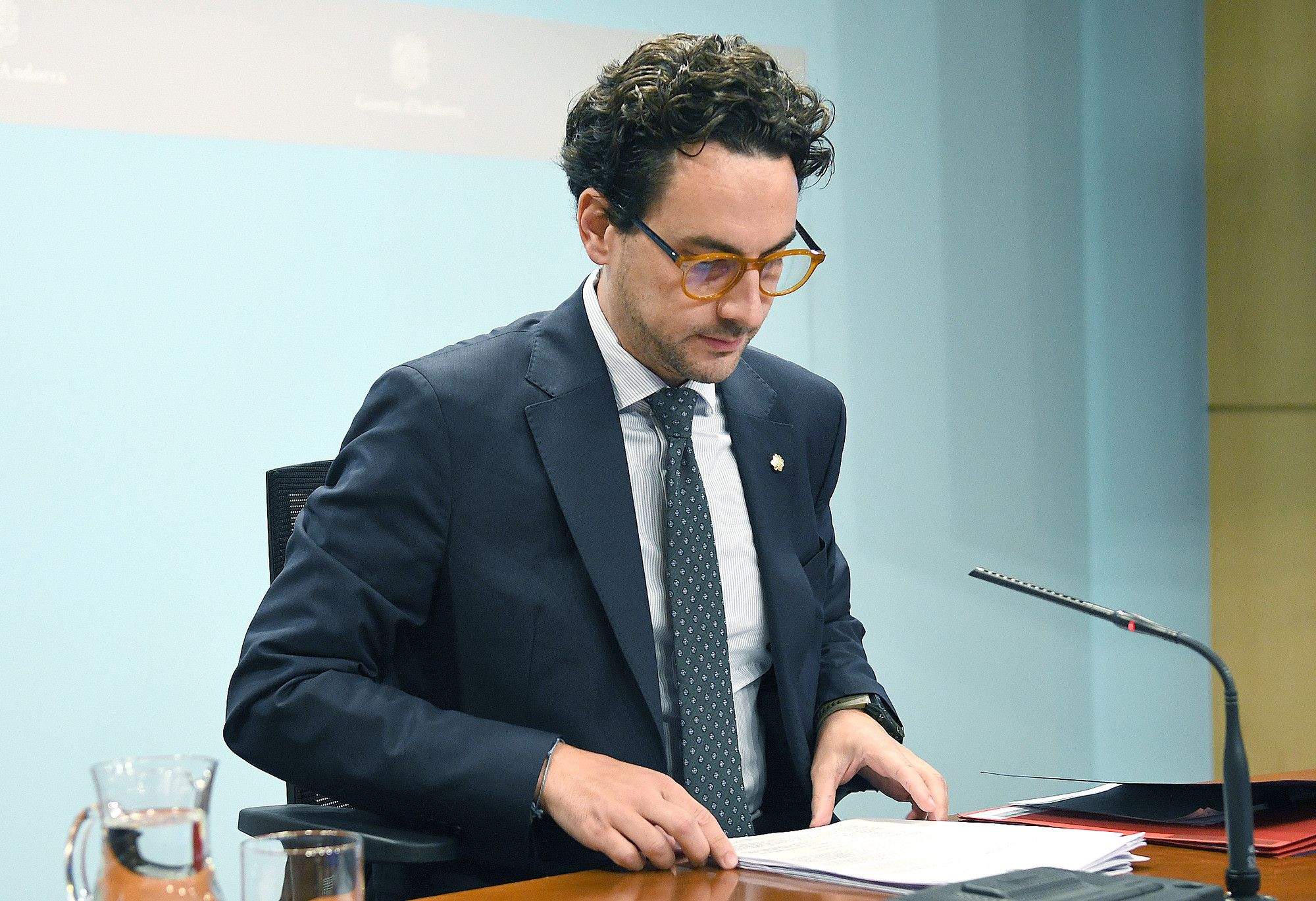 Guillem Casal durant la roda de premsa posterior al Consell de Ministres