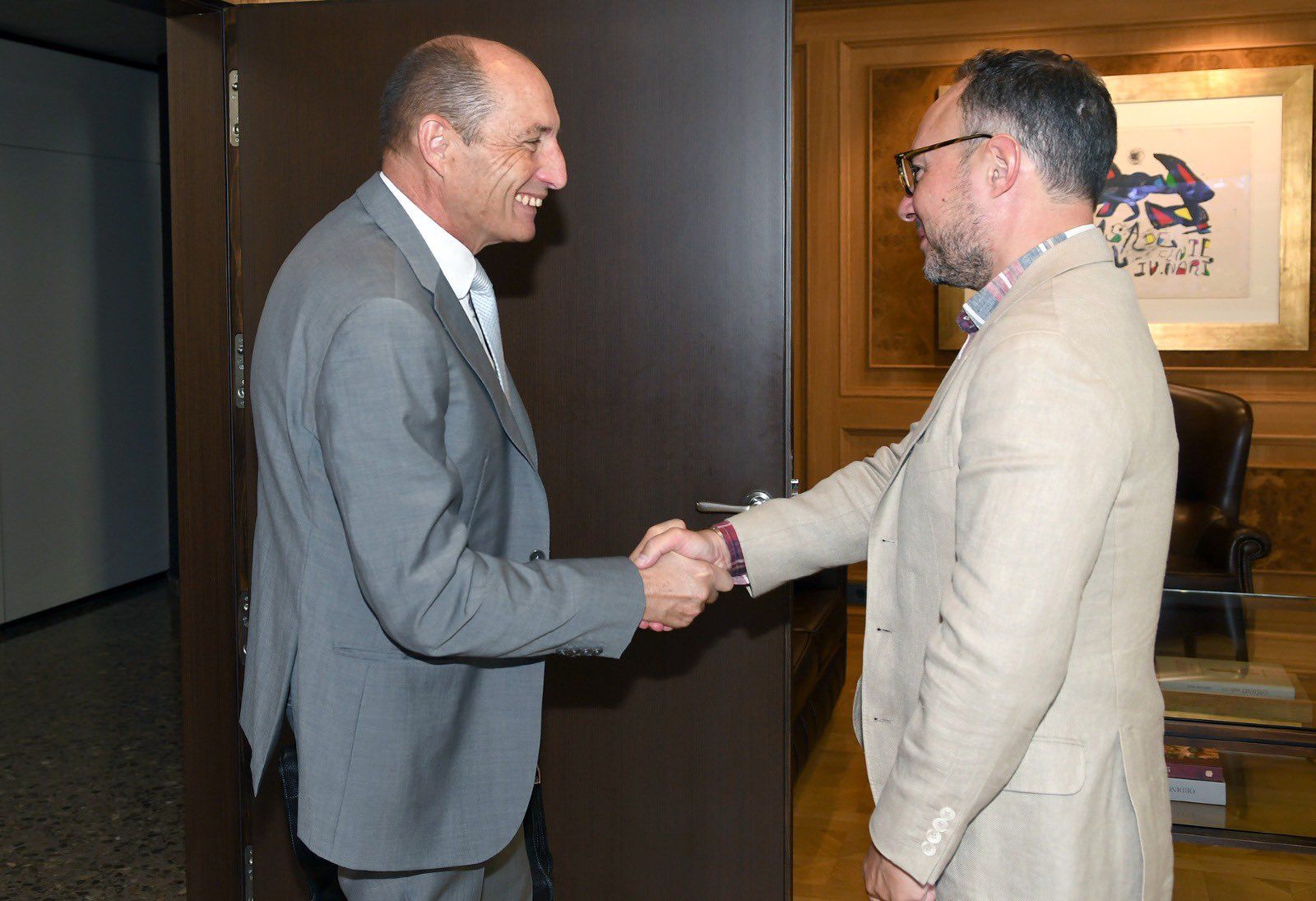 Pascal Escande (esquerra) s'està acomiadant aquests dies de les institucions andorranes.