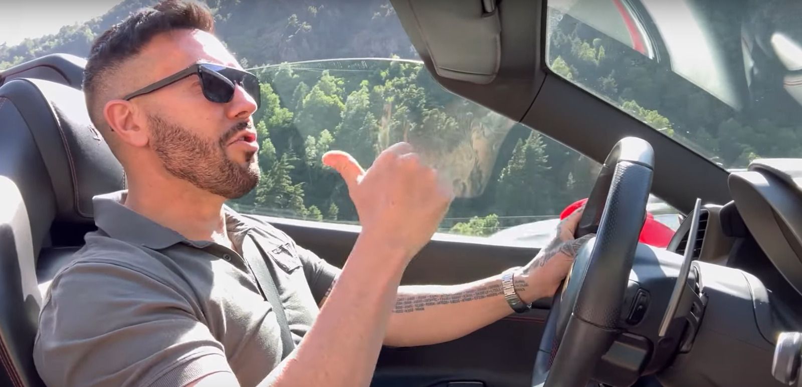 'Ferrariman', assemyala un conductor que li recrimina la conducta al volant durant el trajecte entre Encamp i Canilllo en un vídeo penjat per ell mateix.