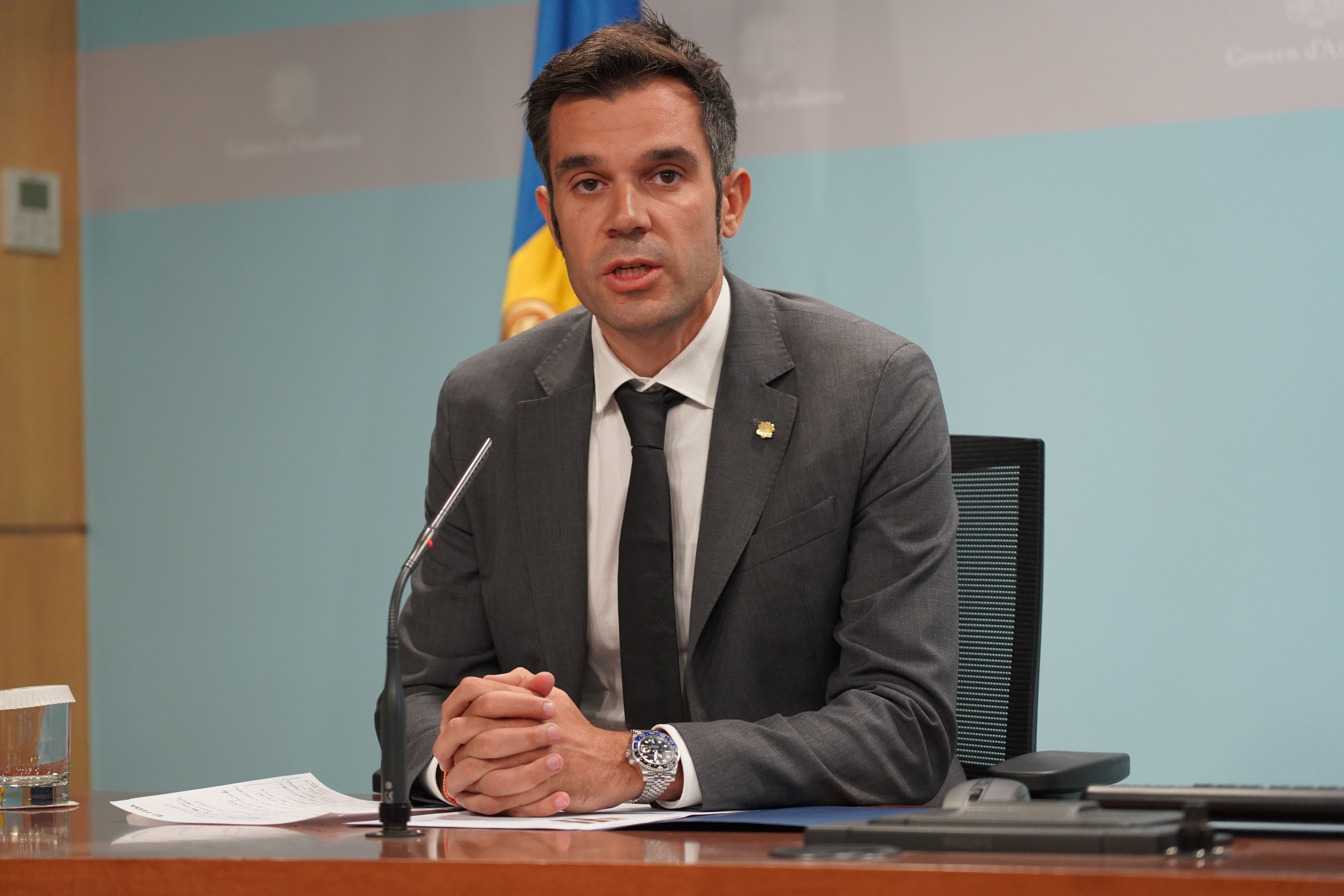 El secretari d'Estat David Forné durant la compareixença en matèria de transports.