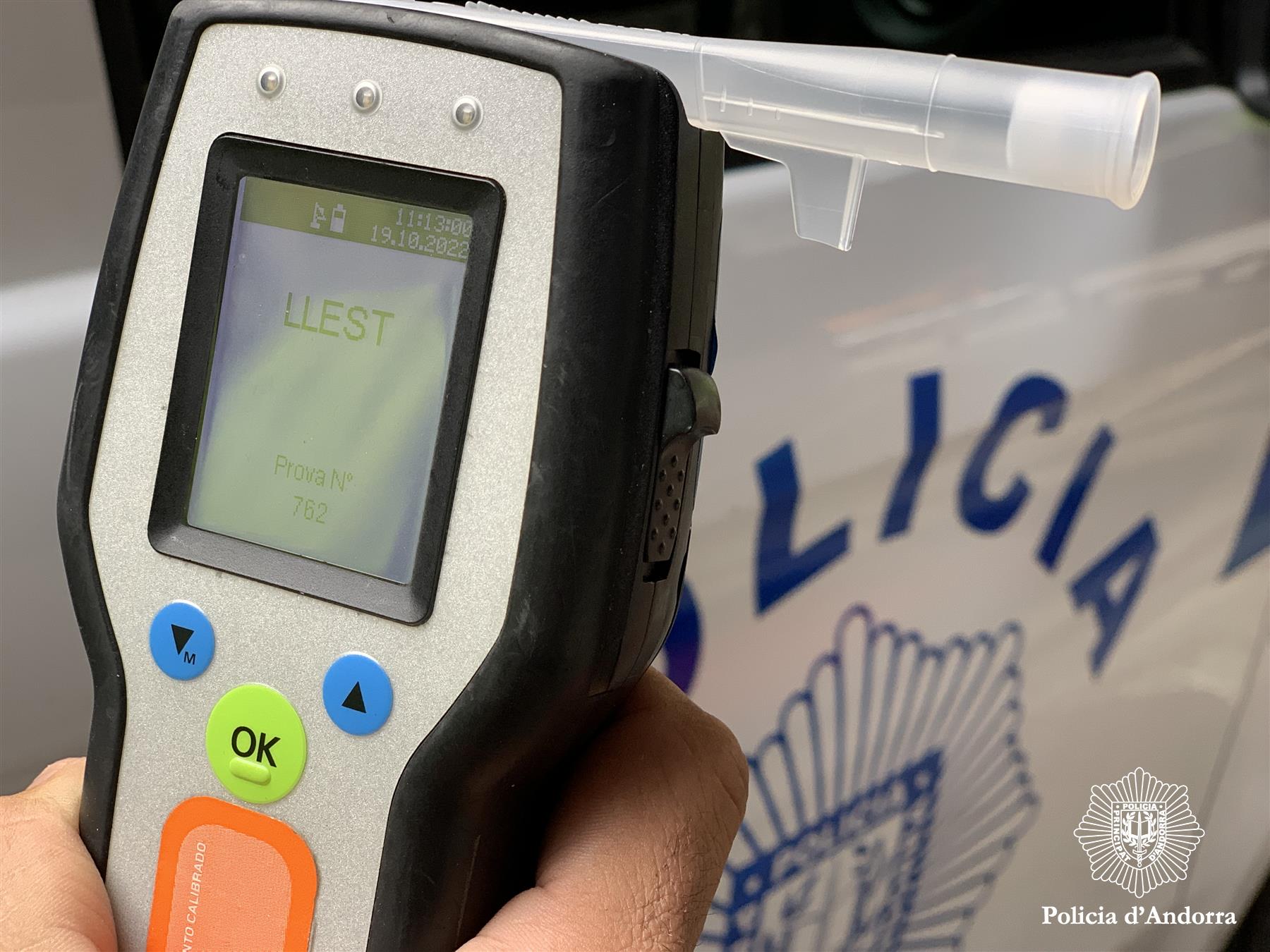 Un control d'alcoholèmia.