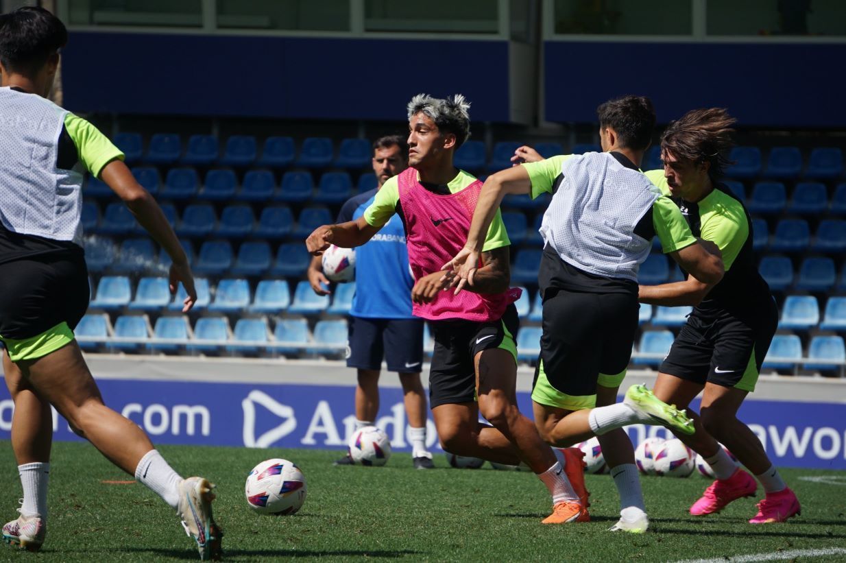 L'FC Andorra en un entrenament d'aquesta setmana.