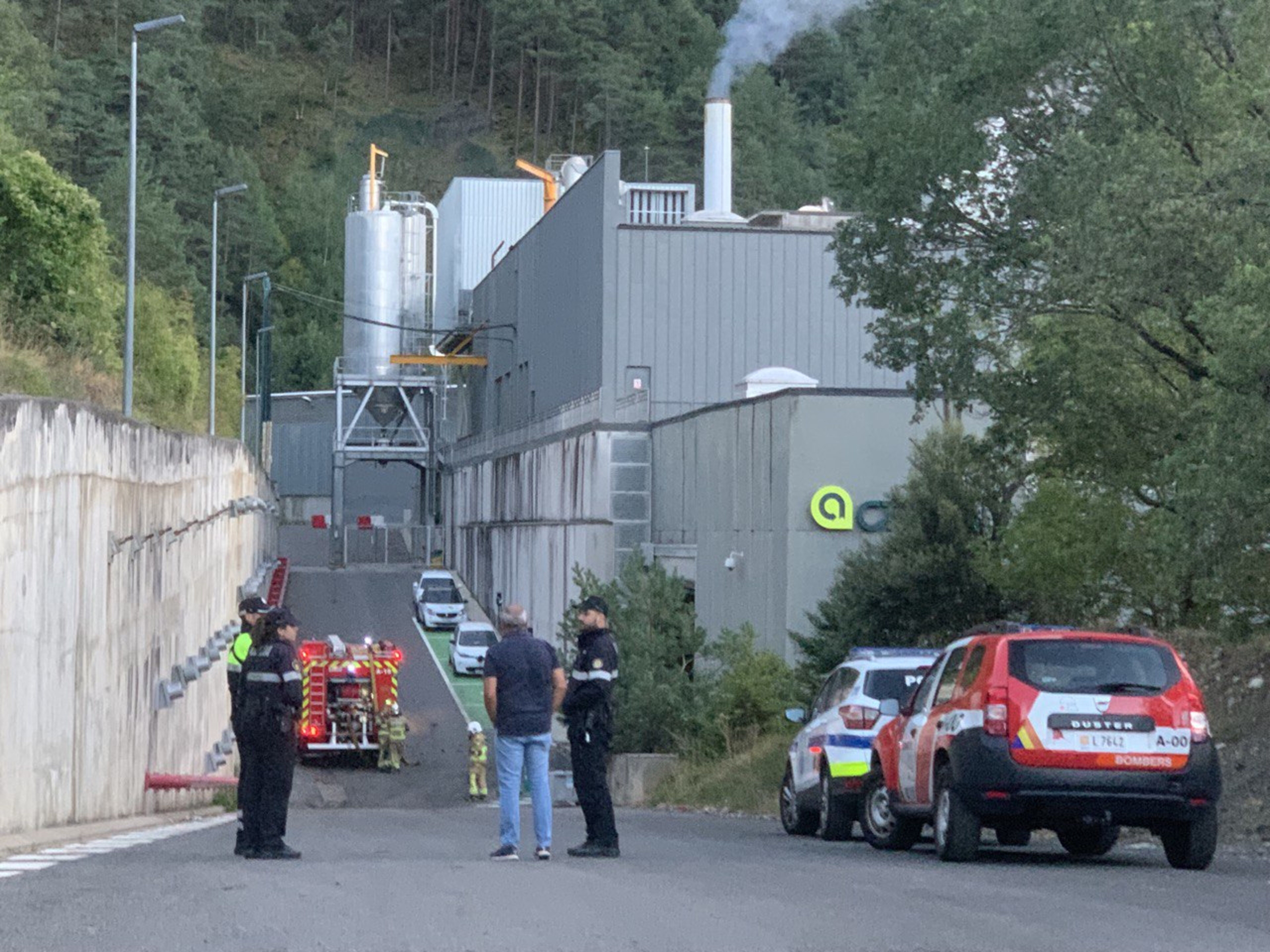El forn incinerador aquest dilluns després de l'incident.