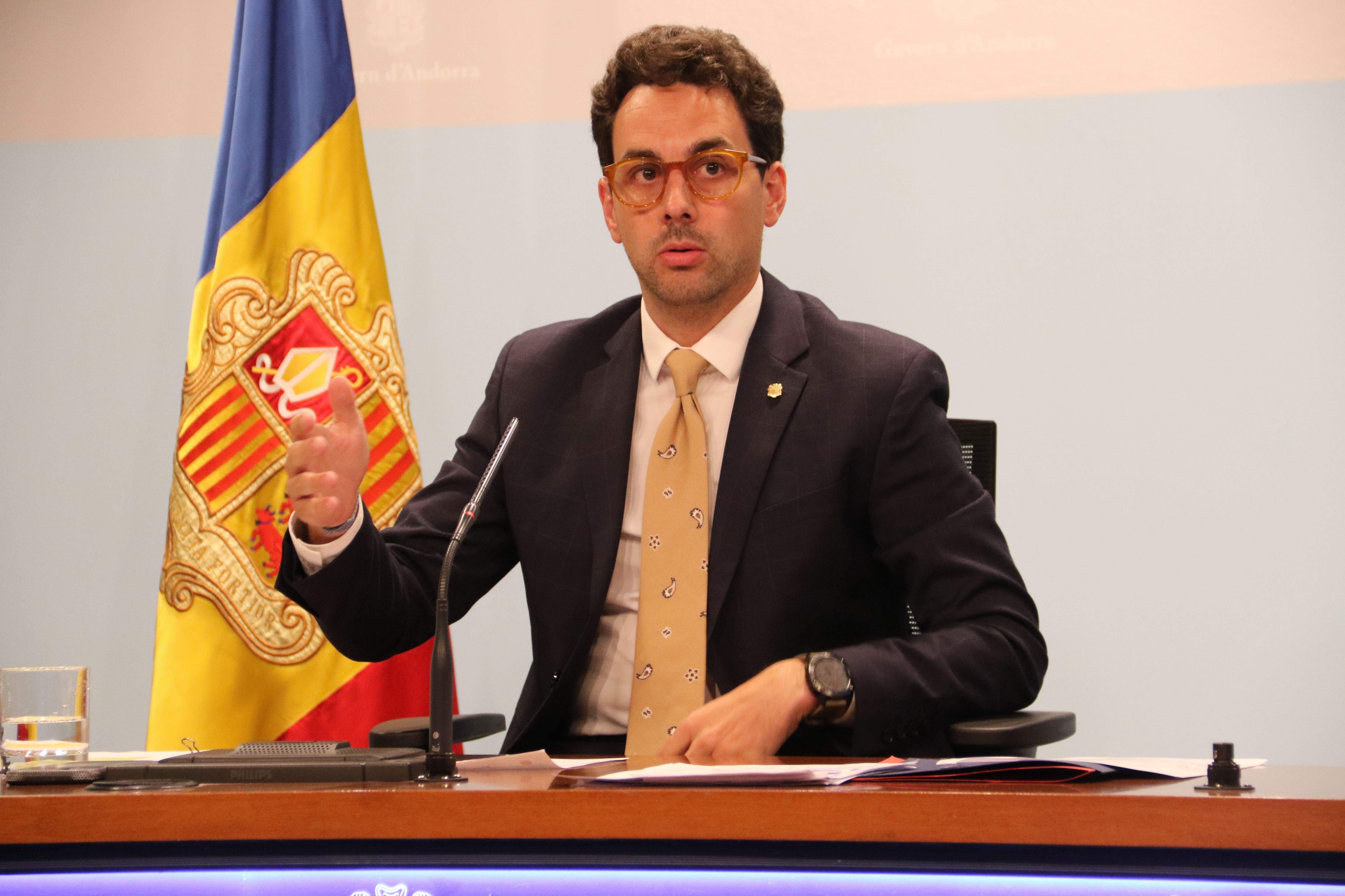 Guillem Casal durant la roda de premsa posterior al consell de ministres.