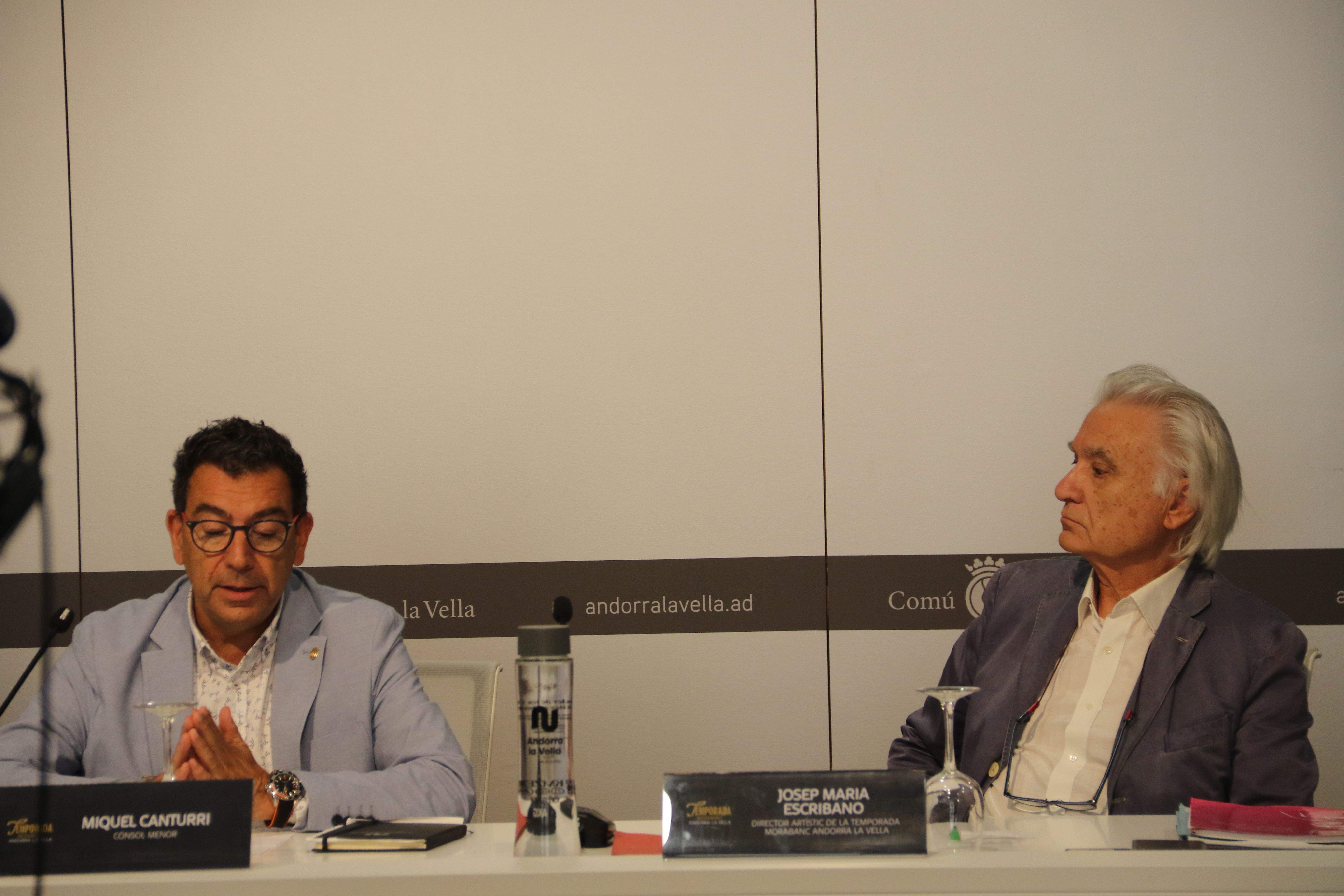 Josep Maria Escribano en la compareixença d'aquest migdia.