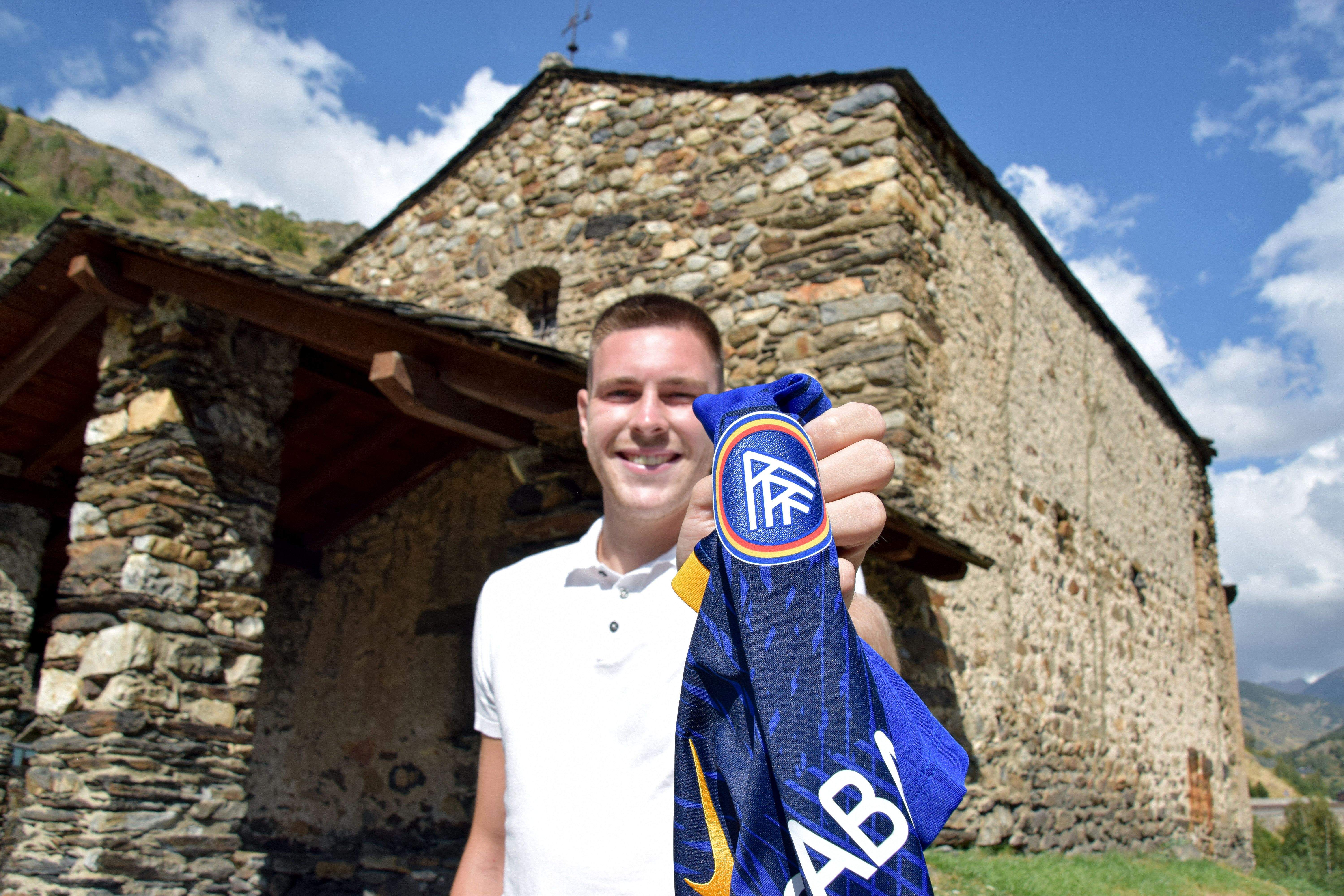 Aurélien Scheidler, amb la samarreta de l'FC Andorra.