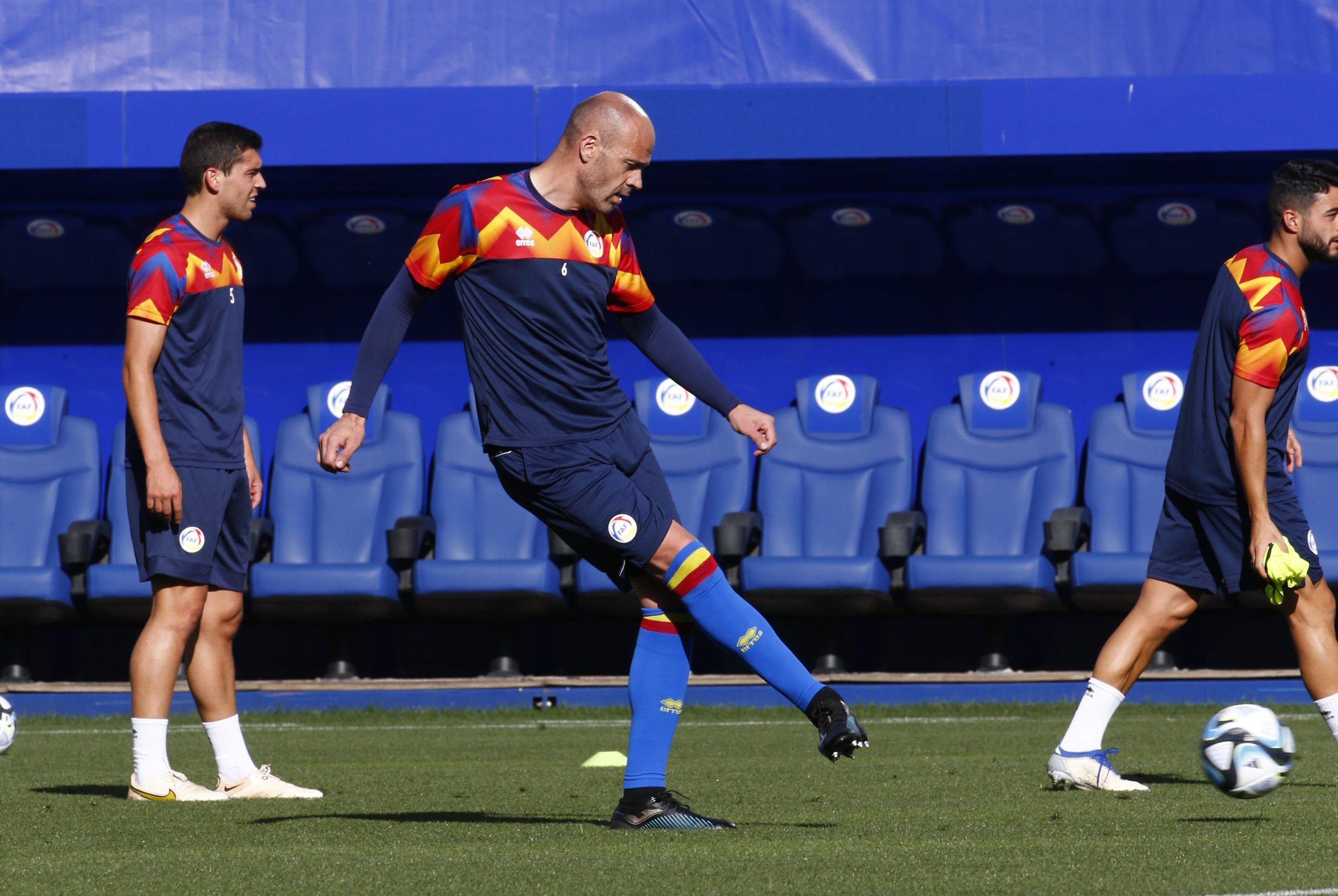 Ildefons Lima, durant l'entrenament d'aquest divendres.