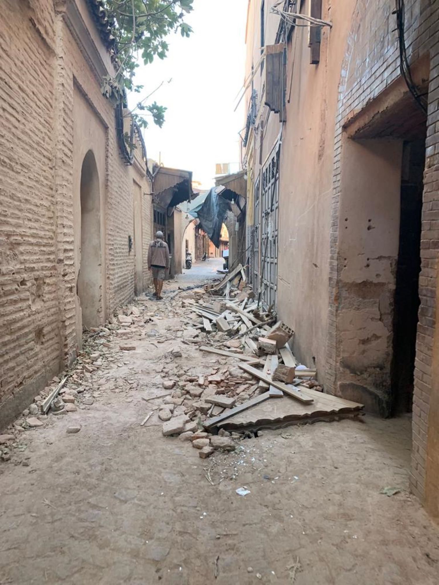 Danys als carrers de Marràqueix.