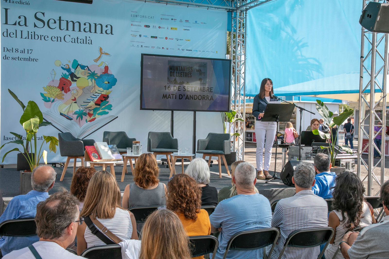 La ministra de Cultura, Mònica Bonell, durant la Setmana del llibre en català.