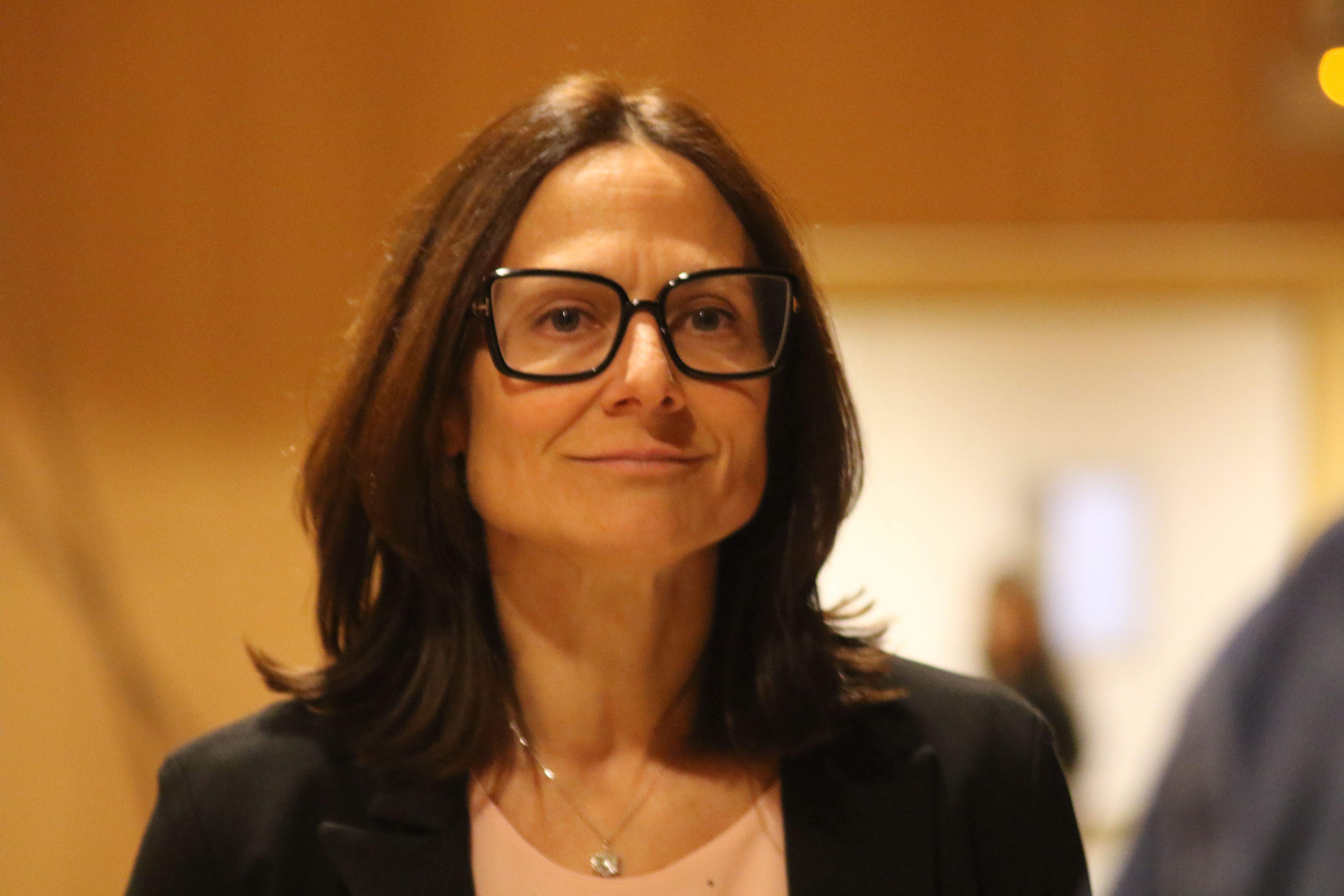 La ministra de Justícia i Interior, Ester Molné, aquest migdia.