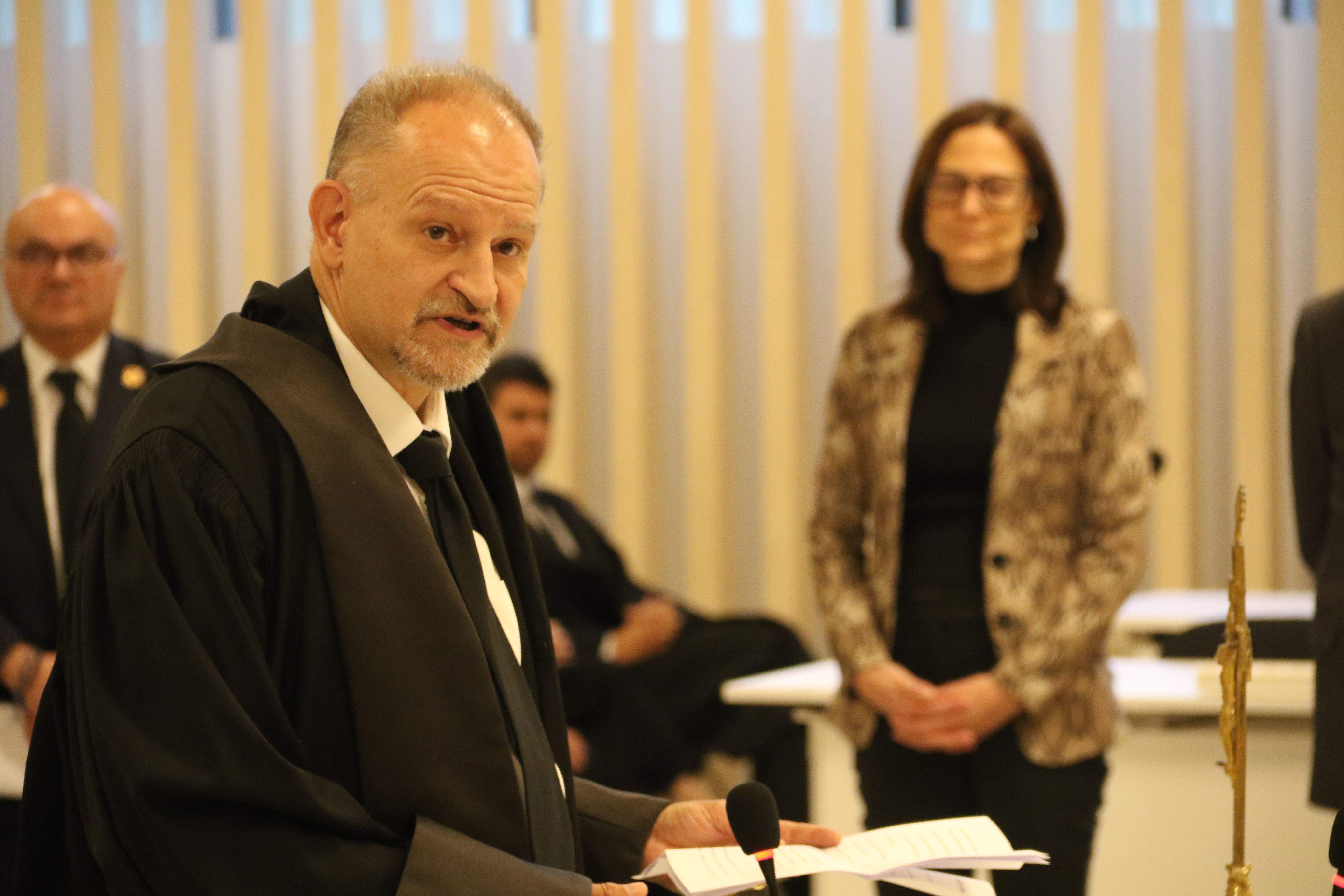 Xavier Sopena durant el seu discurs. Xavier Sopena durant el seu discurs.