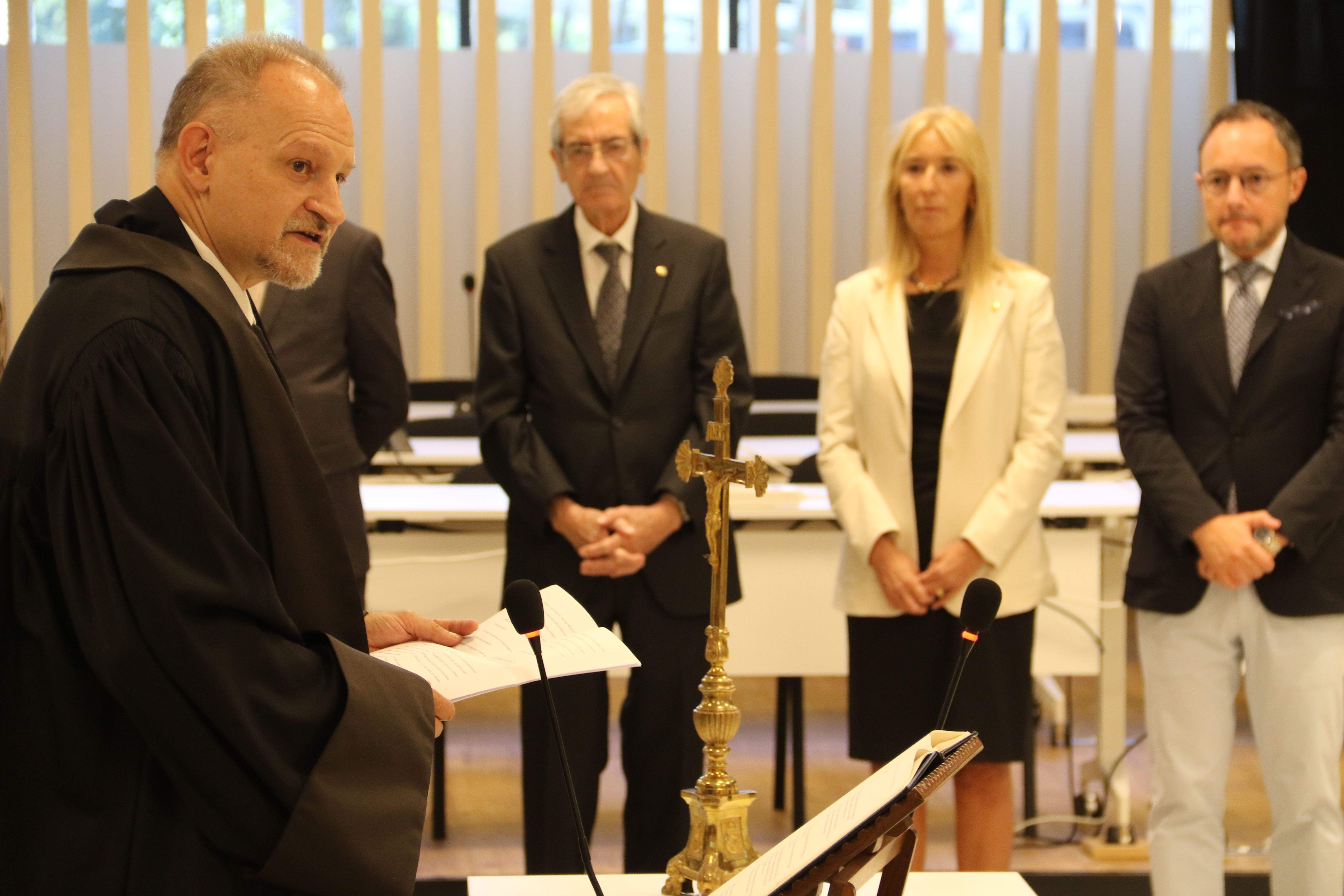 Xavier Sopena durant el seu discurs. Xavier Sopena durant el seu discurs.